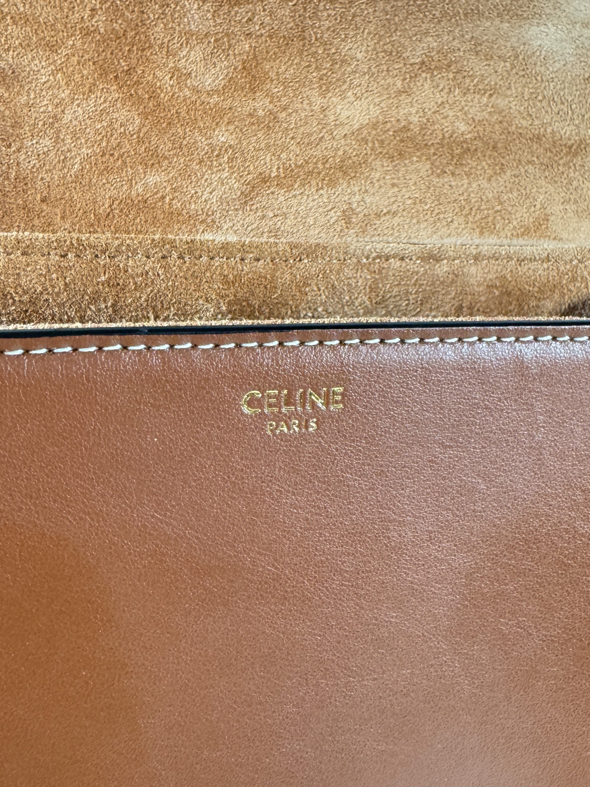 Celine brown leather teen soft 16 W-CE-3221