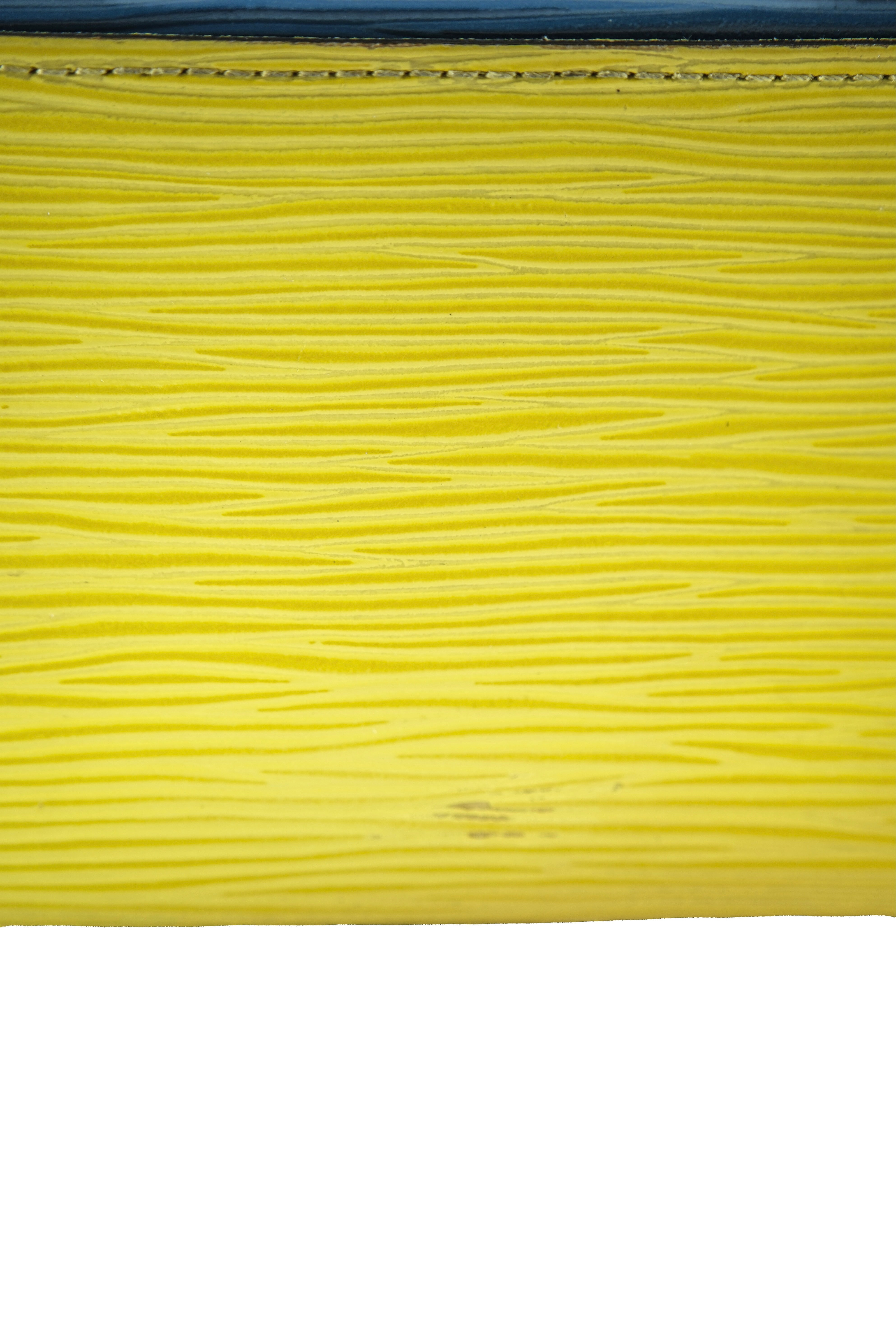 Louis Vuitton epi leather yellow blue Sarah wallet (no datecode)