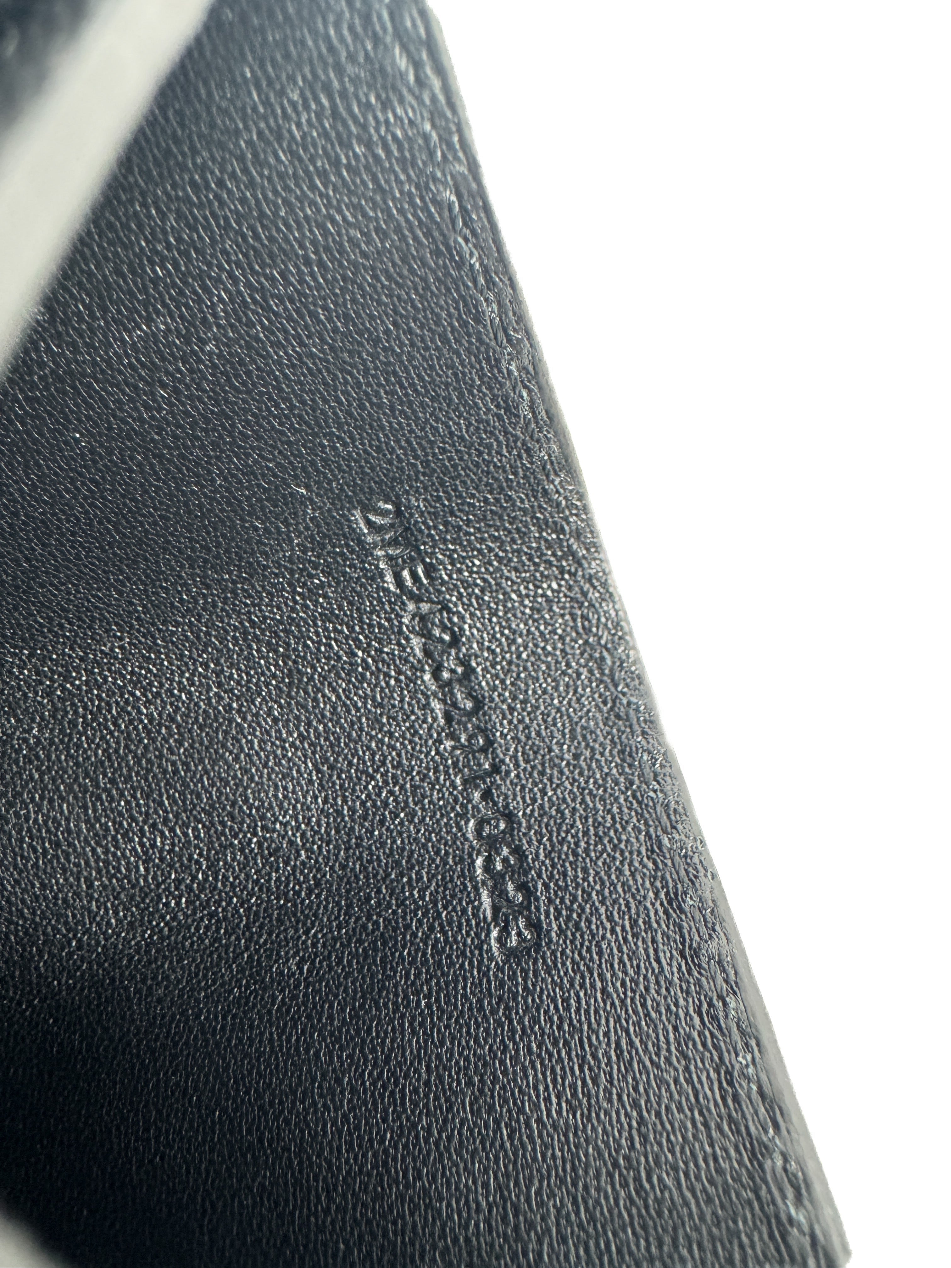 Saint Laurent black Cassandre grain de poudre leather card case 2ME423291-0323