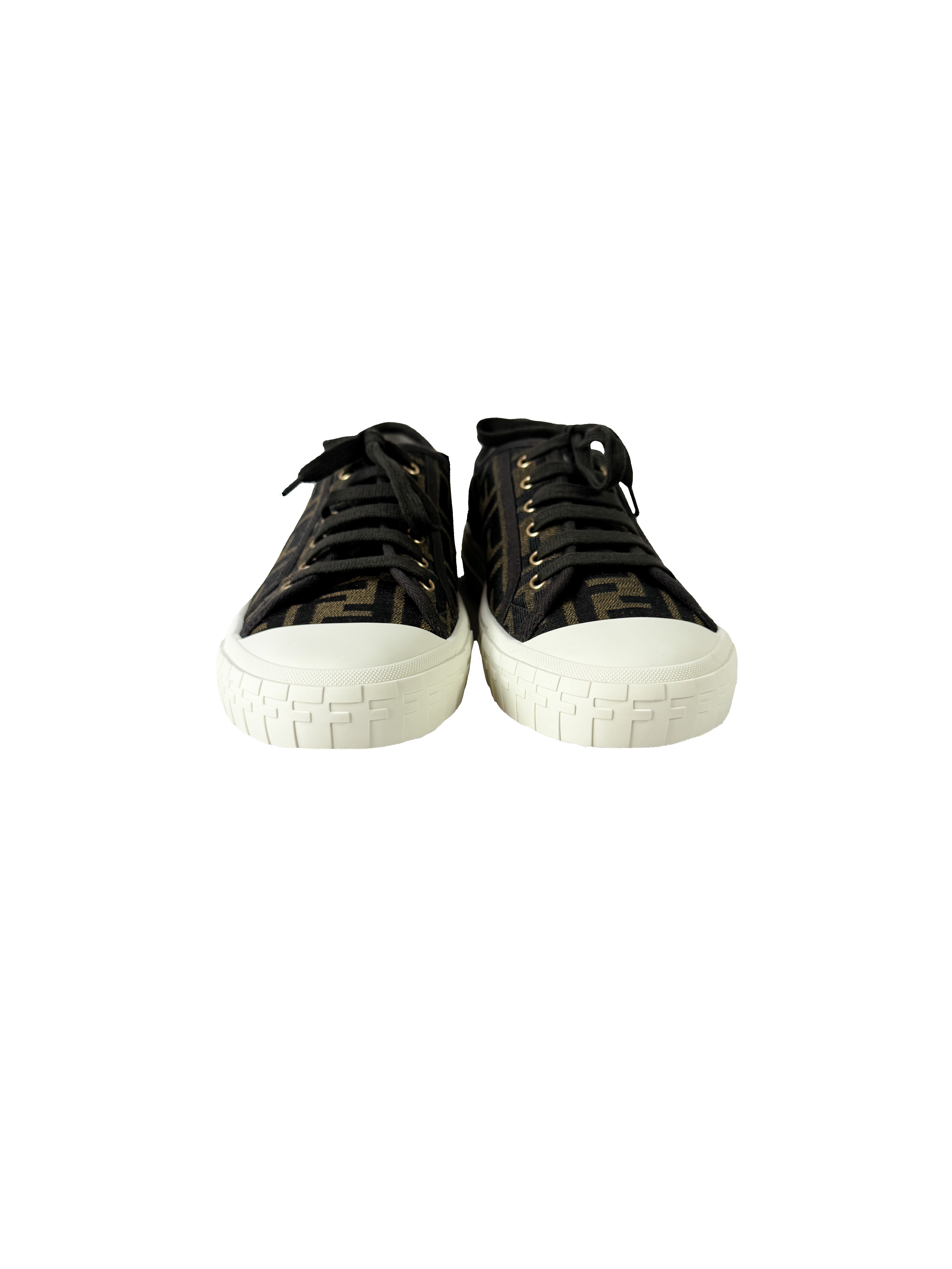 Fendi brown Zucca print sneakers size 39 NEW 8E8325