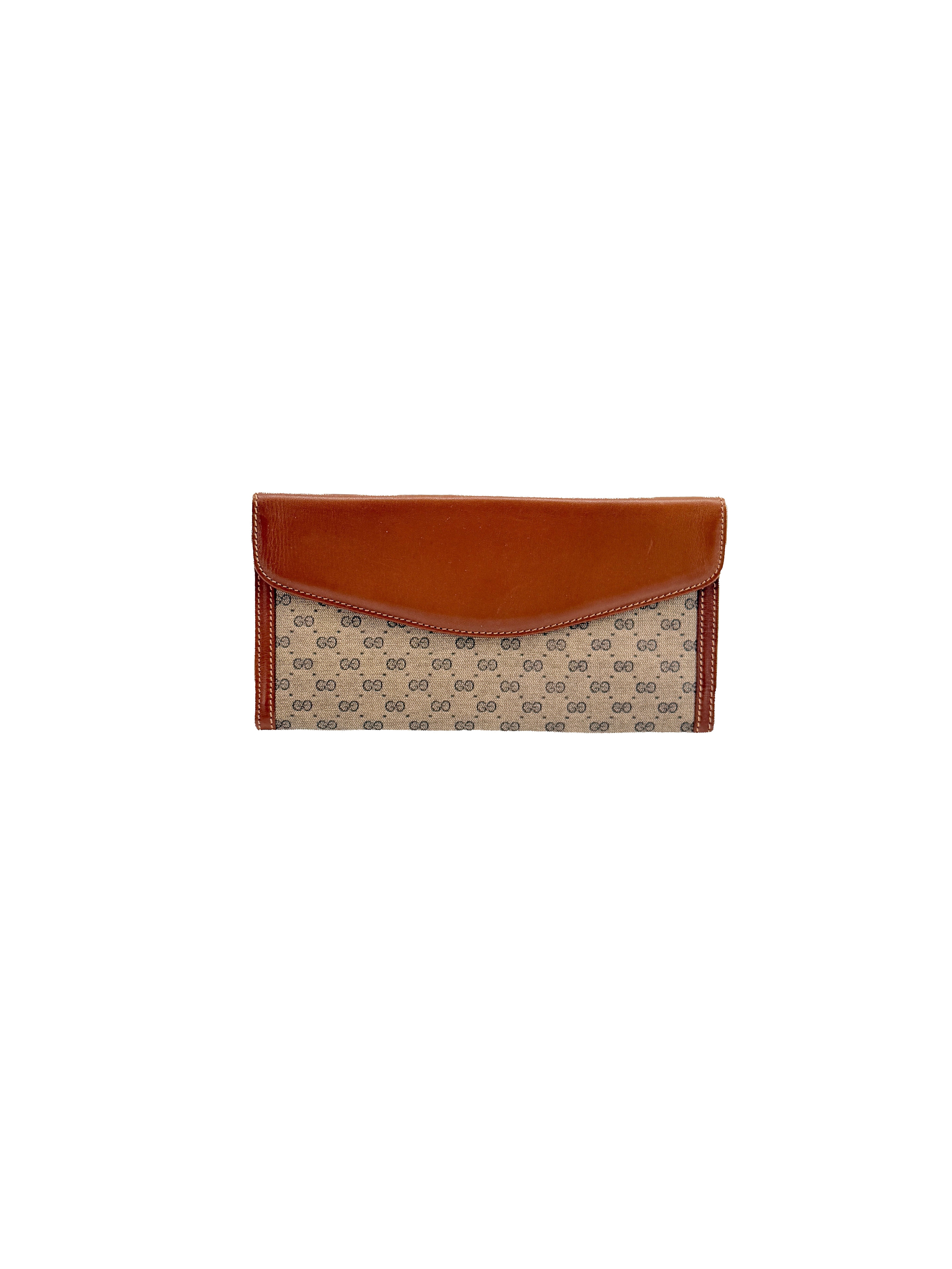 Gucci vintage brown Micro GG wallet 035-381-0177