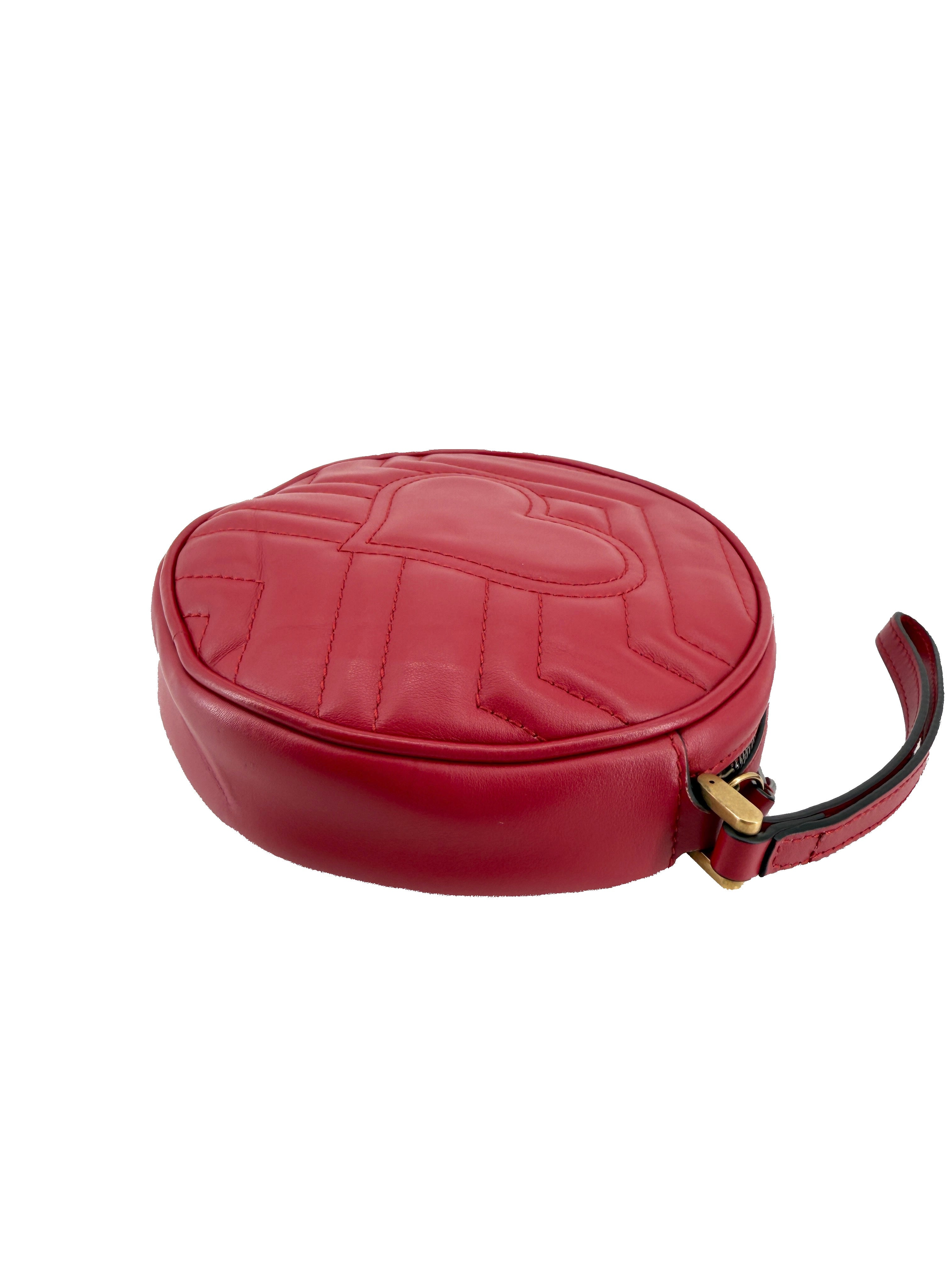 Gucci red Marmont GG wristlet 575164-584046