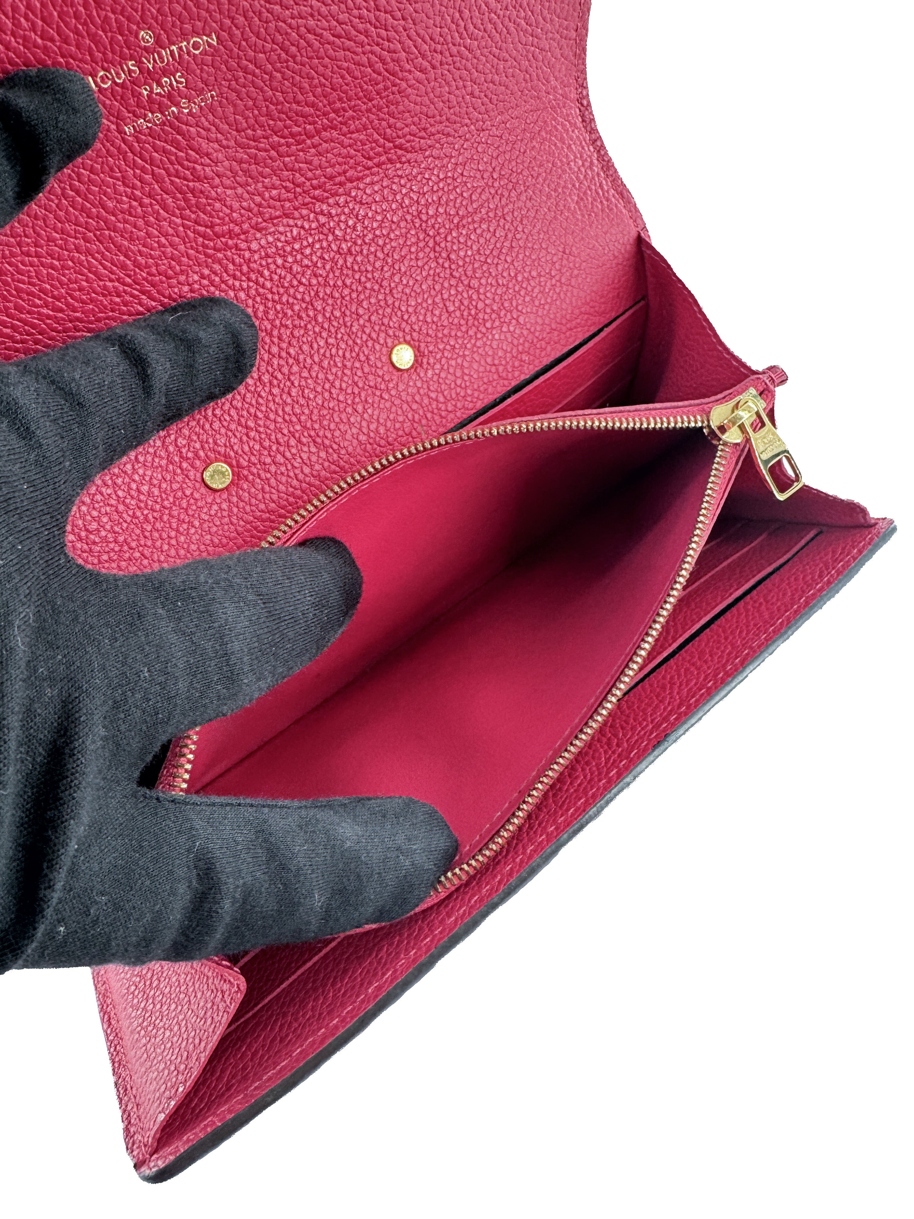 Louis Vuitton monogram Portefeuille wallet freesia/scarlet CA0198