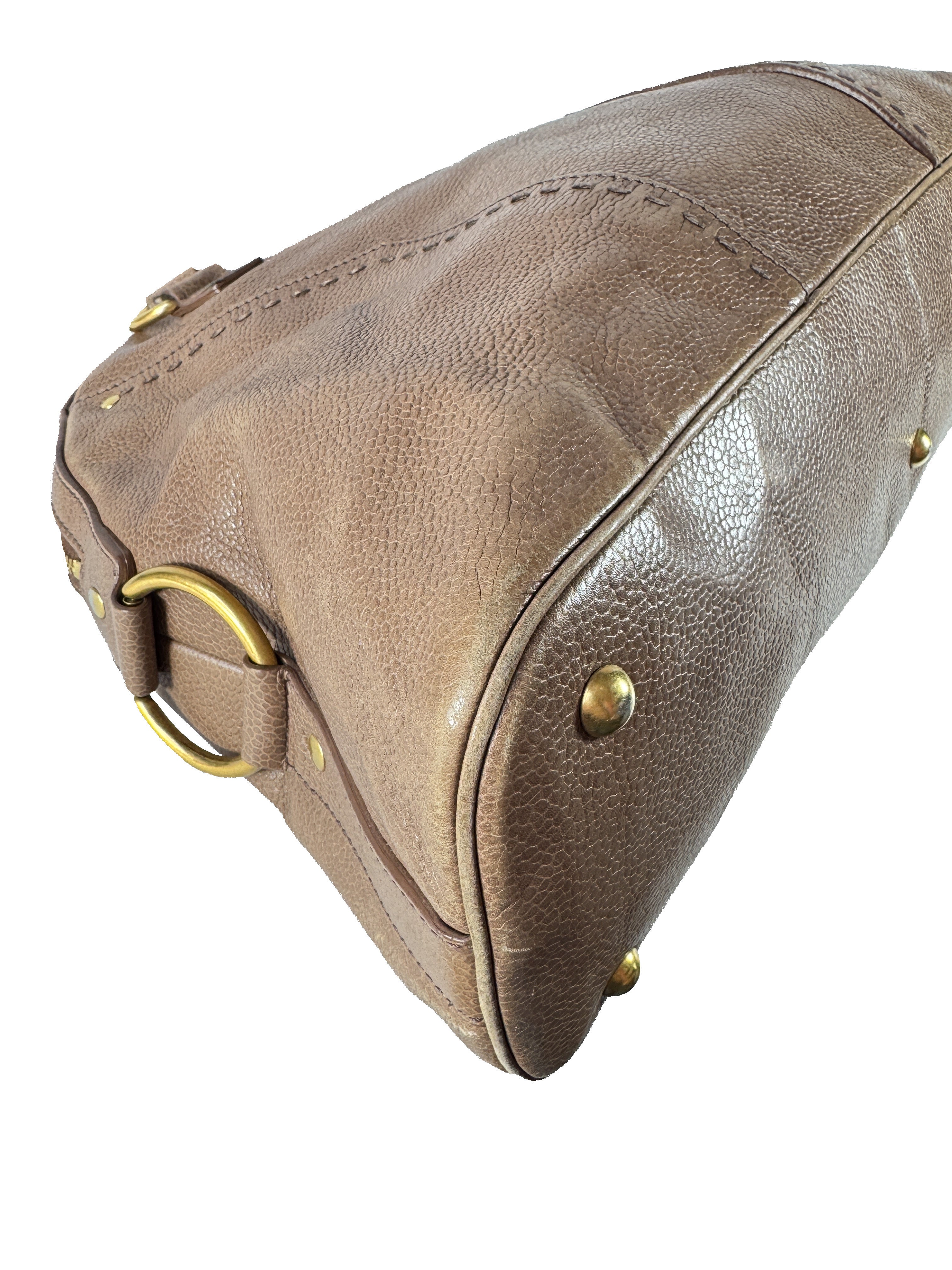 Saint Laurent taupe leather large Muse 002122