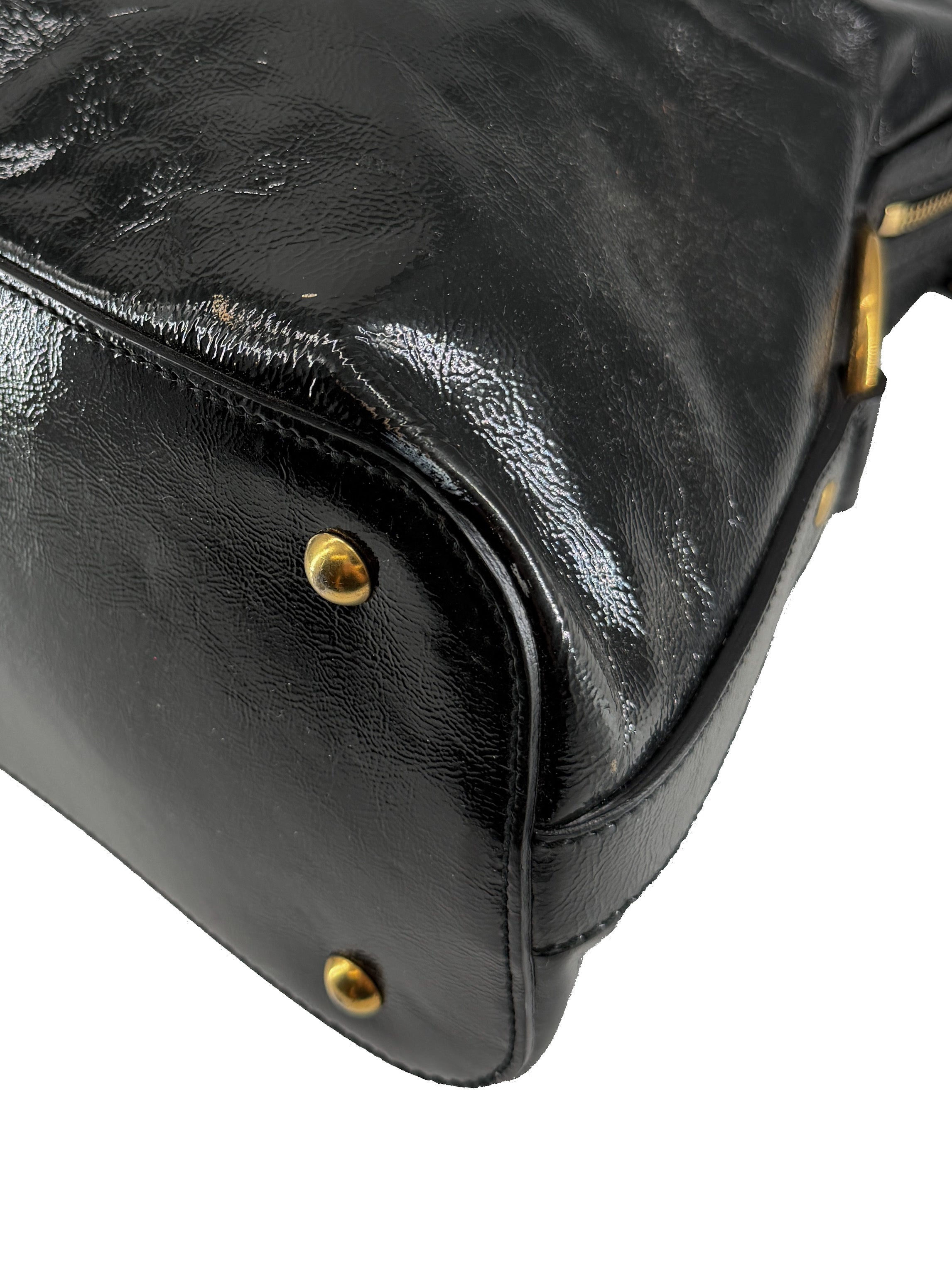 Saint Laurent black patent leather large Muse 153959-491403