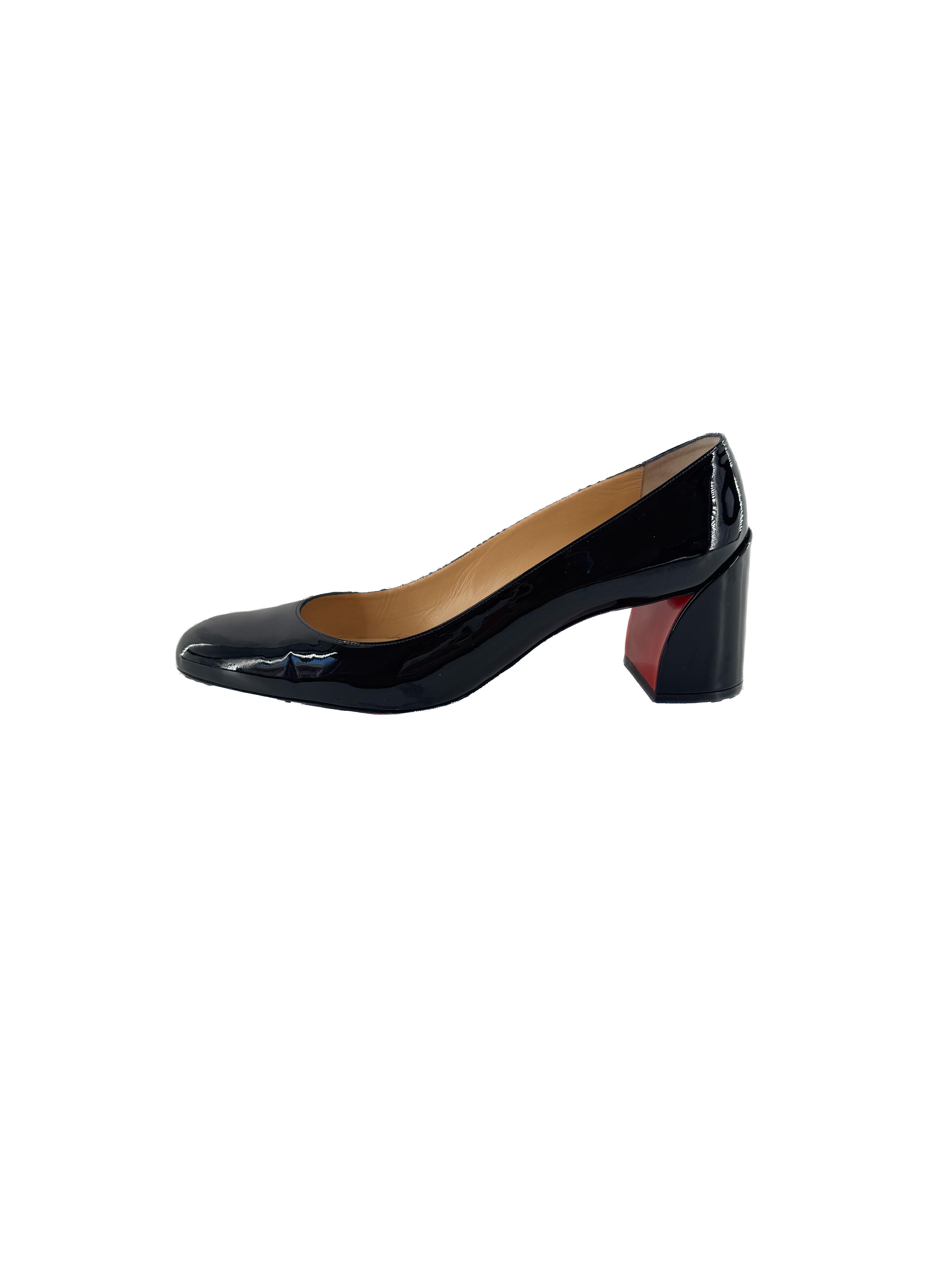 Christian Louboutin black patent Miss Sab 55 pumps size 41 BOX