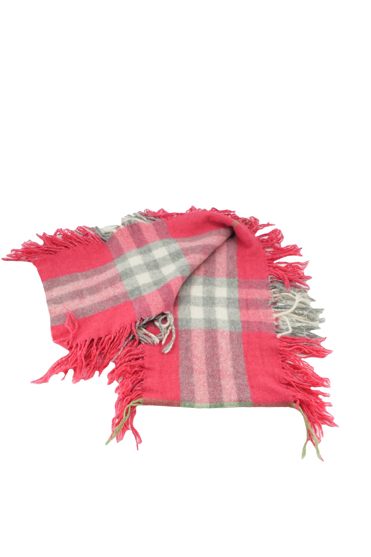 Burberry pink plaid fringe scarf *as is*