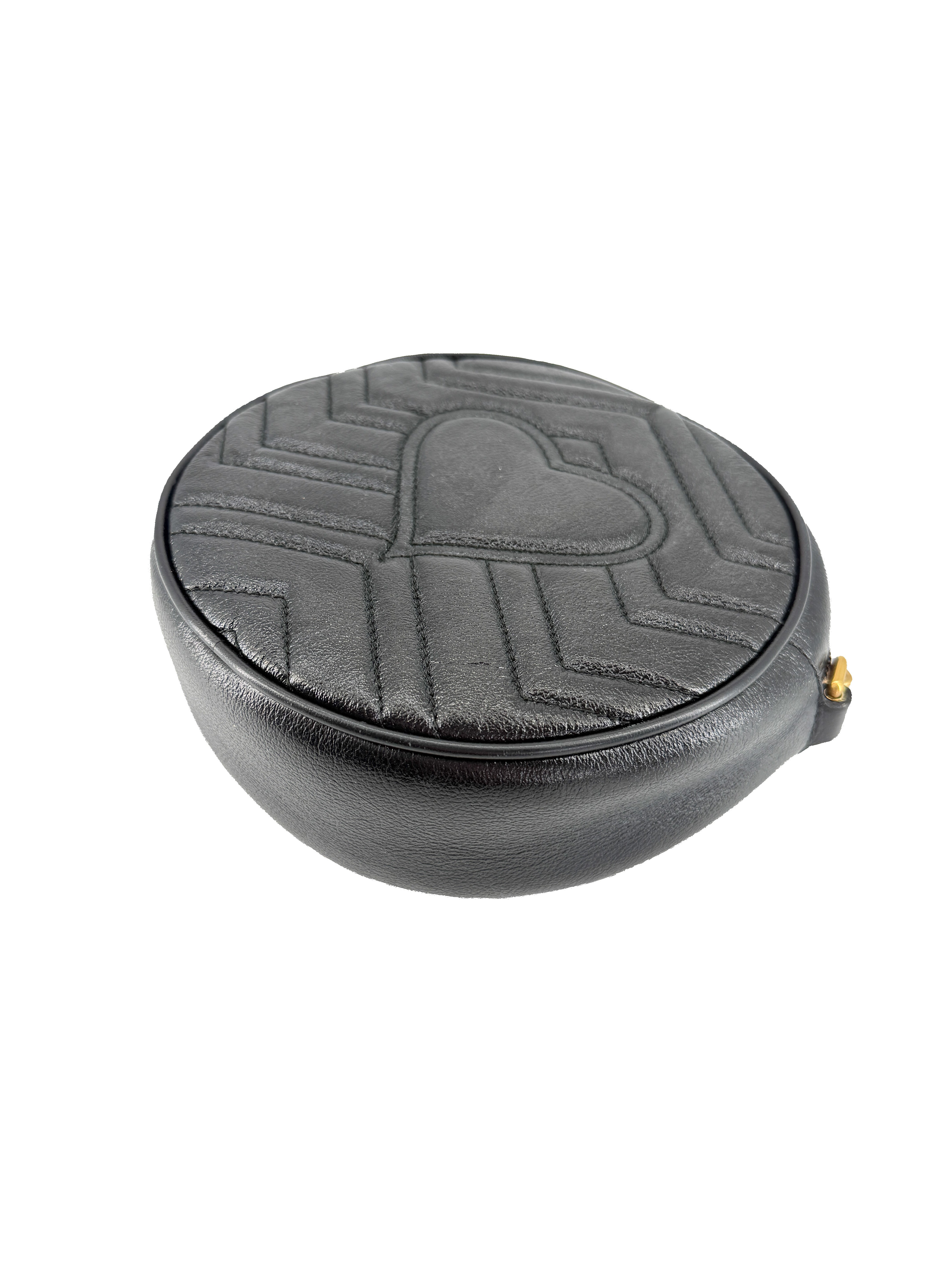 Gucci black Marmont round crossbody 550154 520981