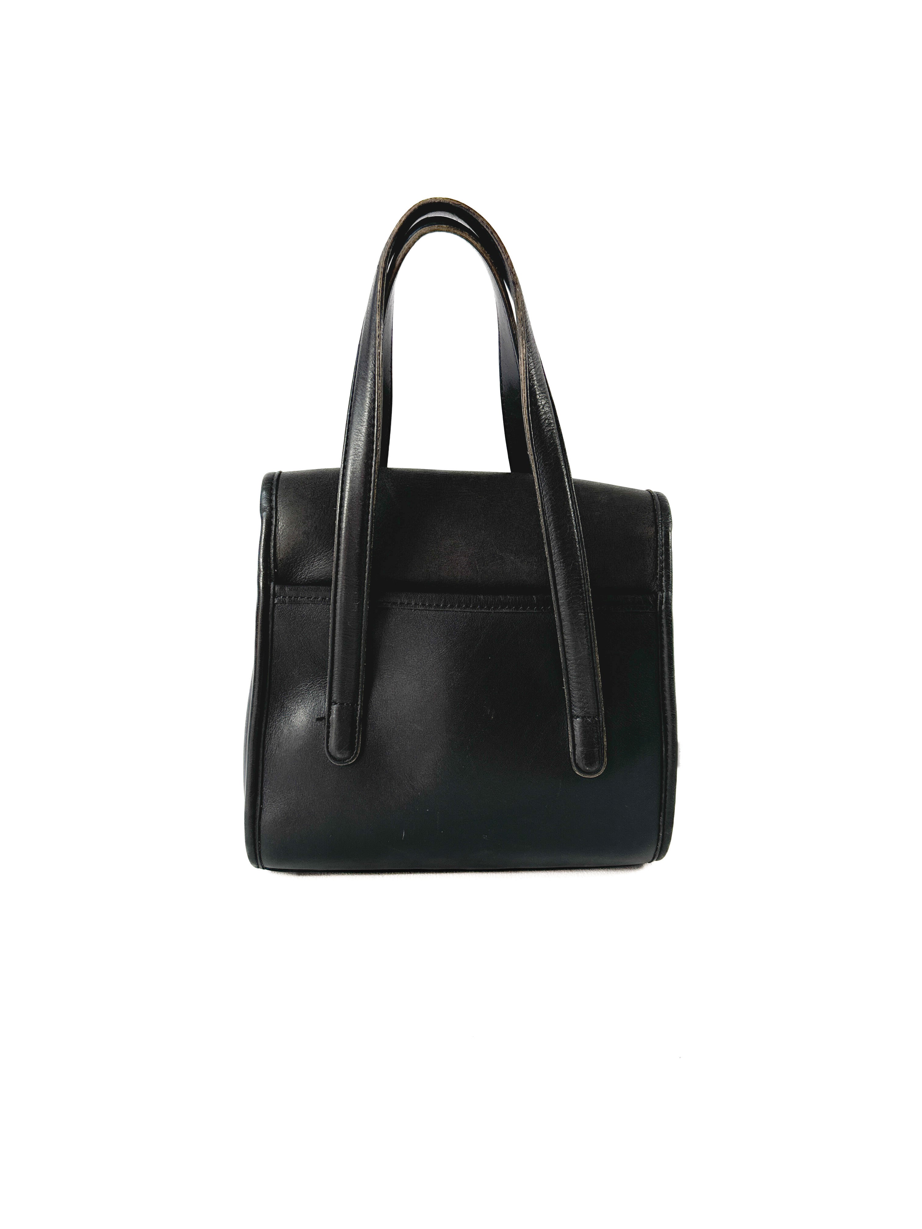 Coach black leather vintage Belmont satchel 9088