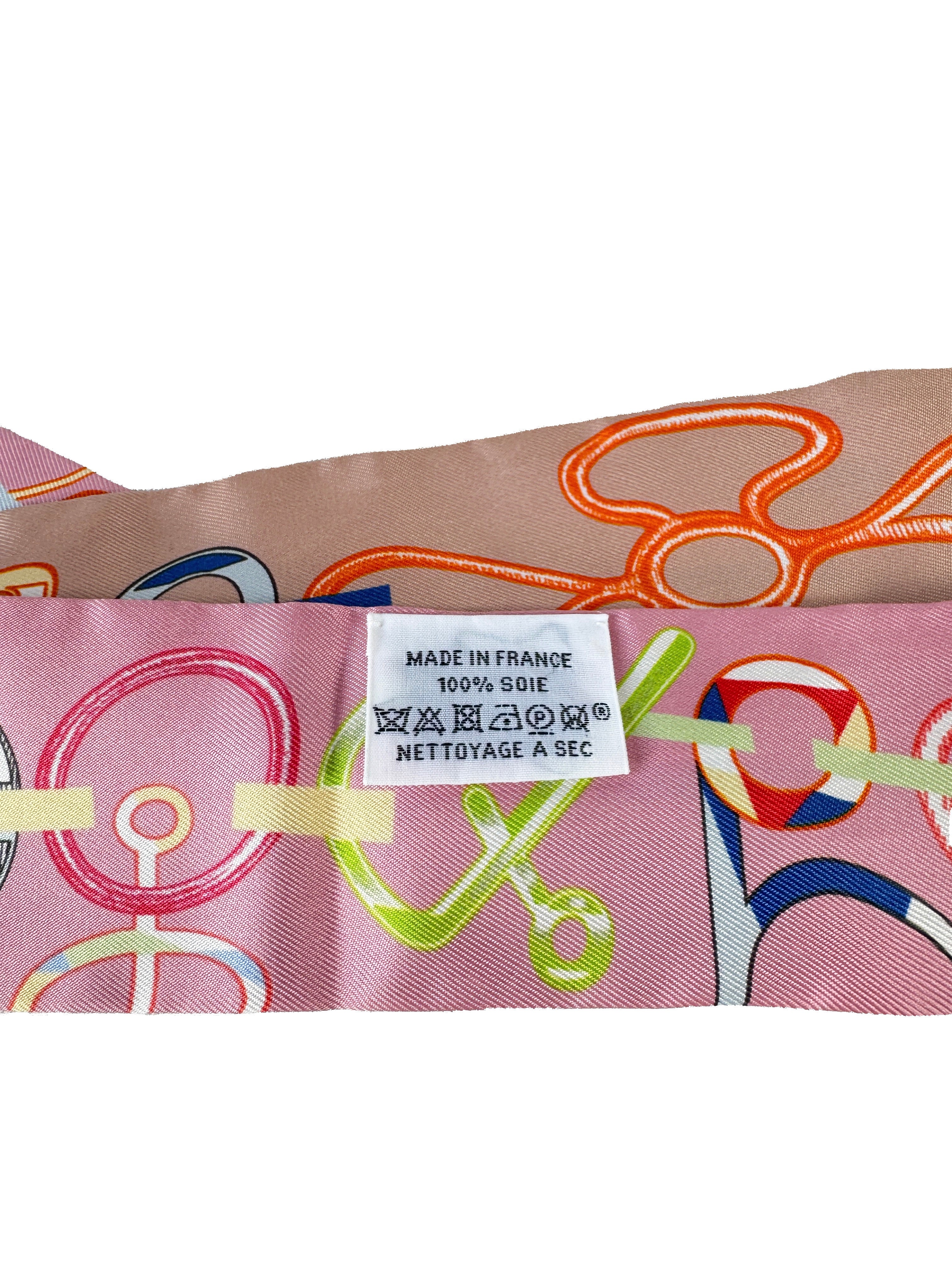 Hermès Do Re Boucles silk twilly