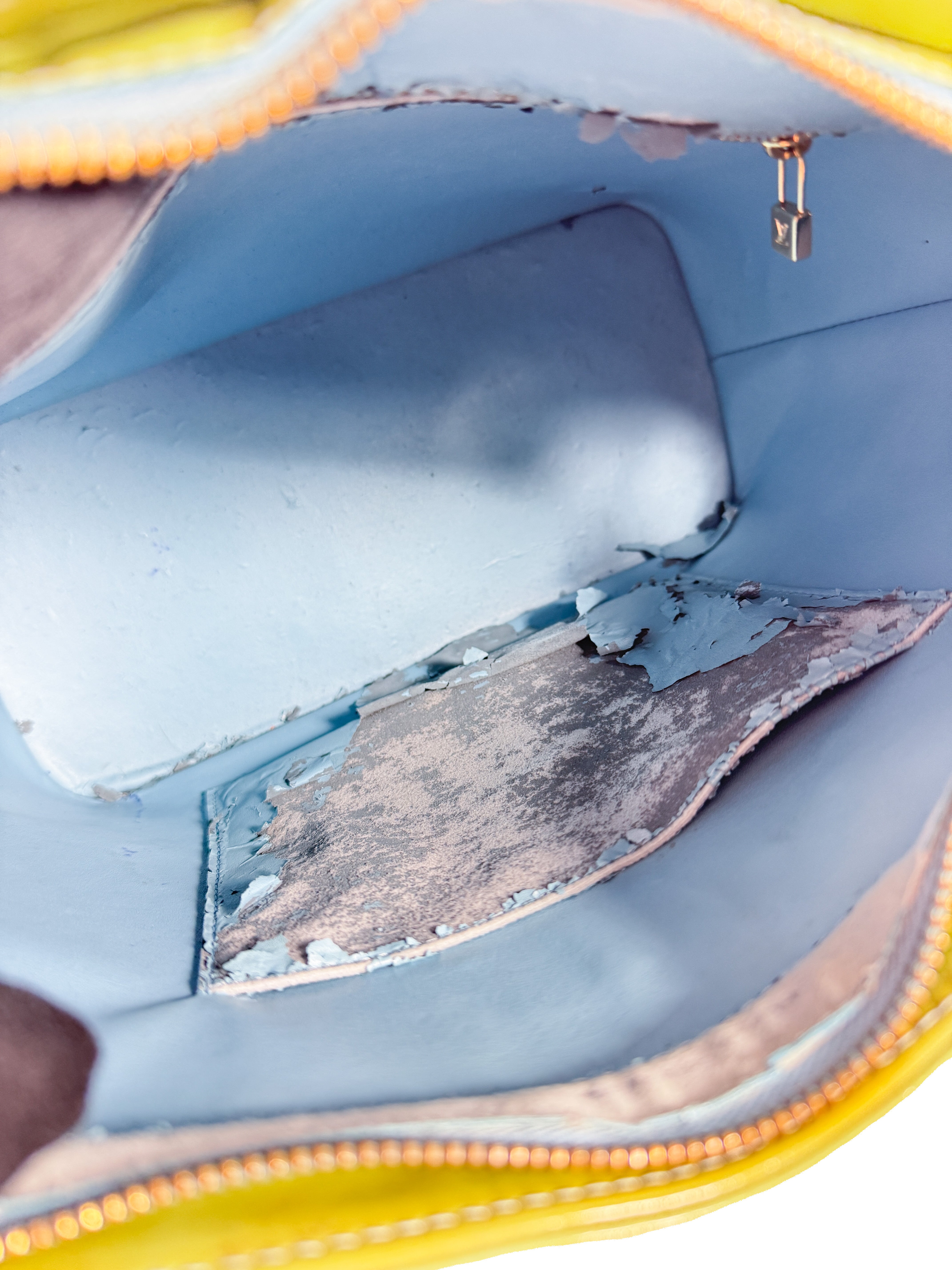 Louis Vuitton lime green vernis Houston tote TH1909 *as is*