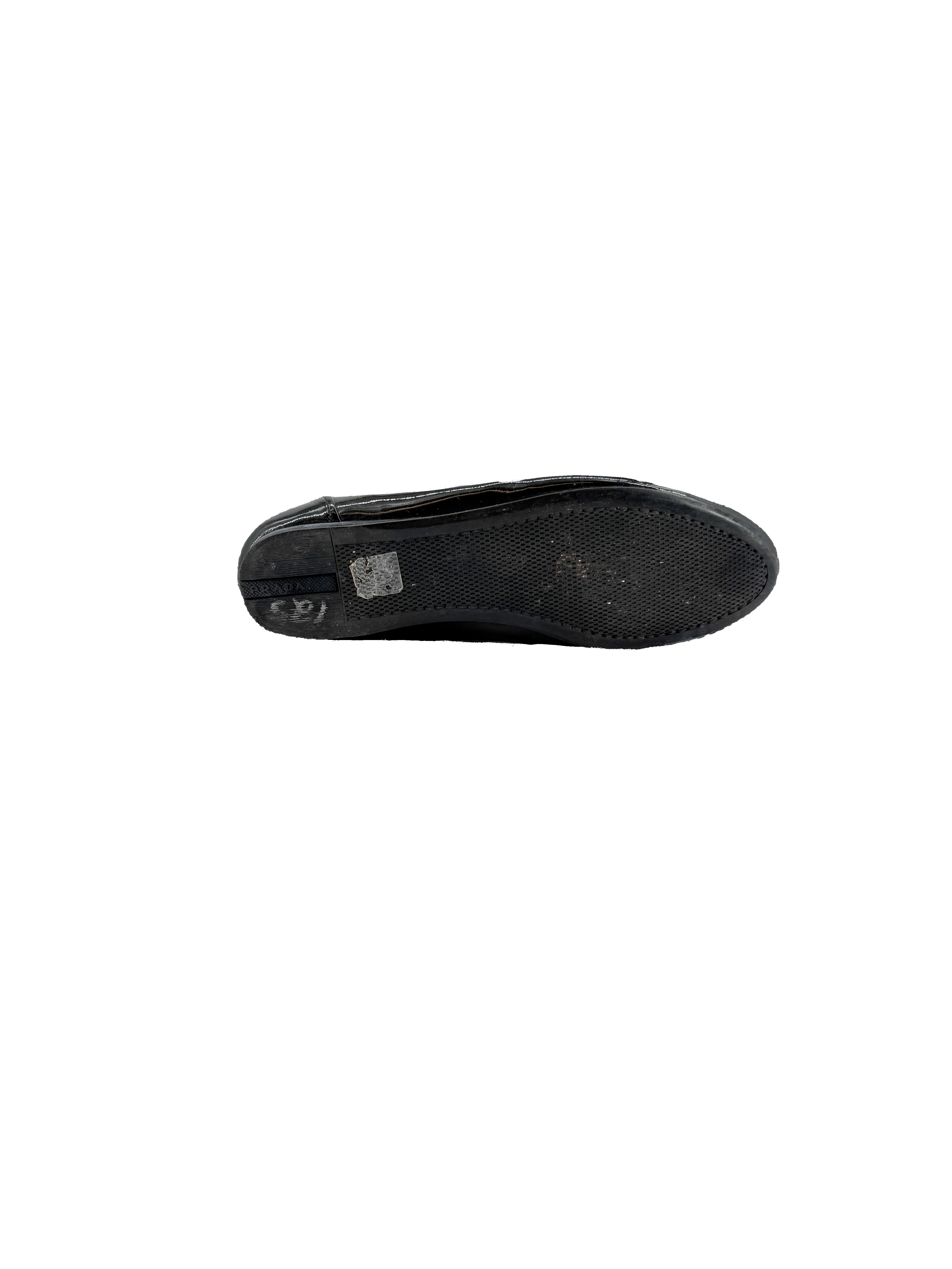 Prada black patent leather flats size 38 *as is*