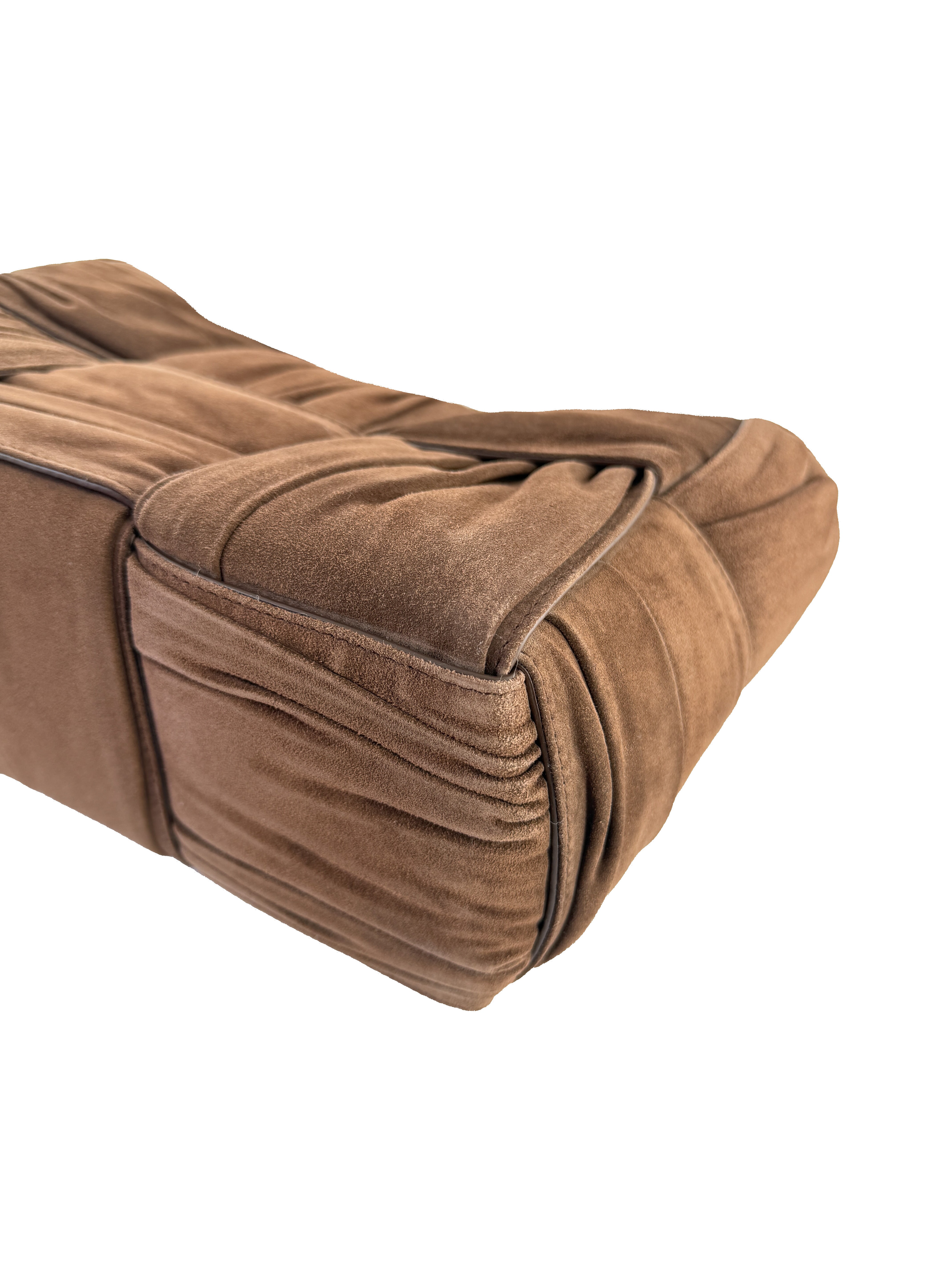 Bottega Veneta brown suede small Arco tote A00519390H