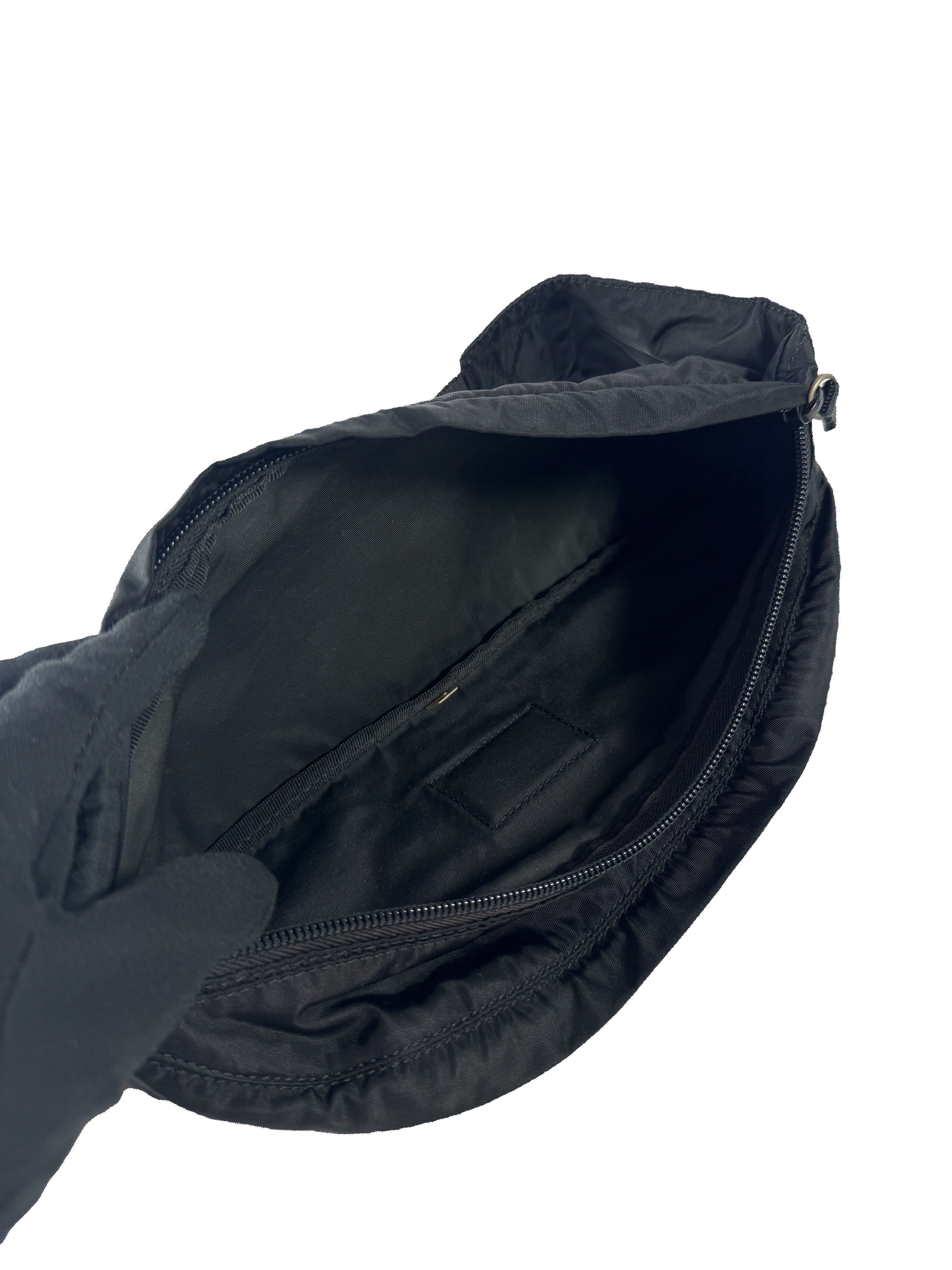 Prada Tessuto black nylon belt bag