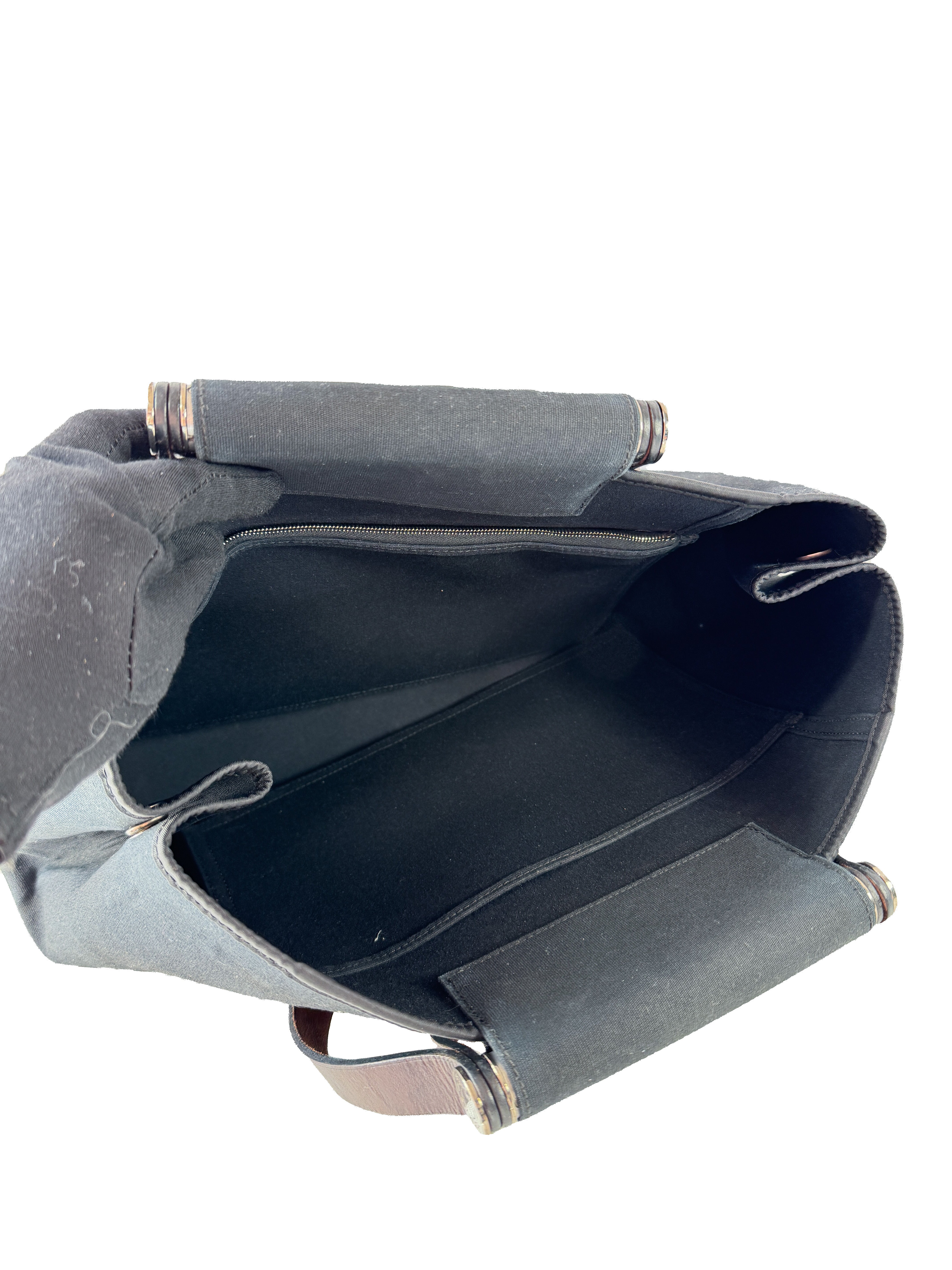 Hermès black Elan Cabag canvas tote 39 (2008)