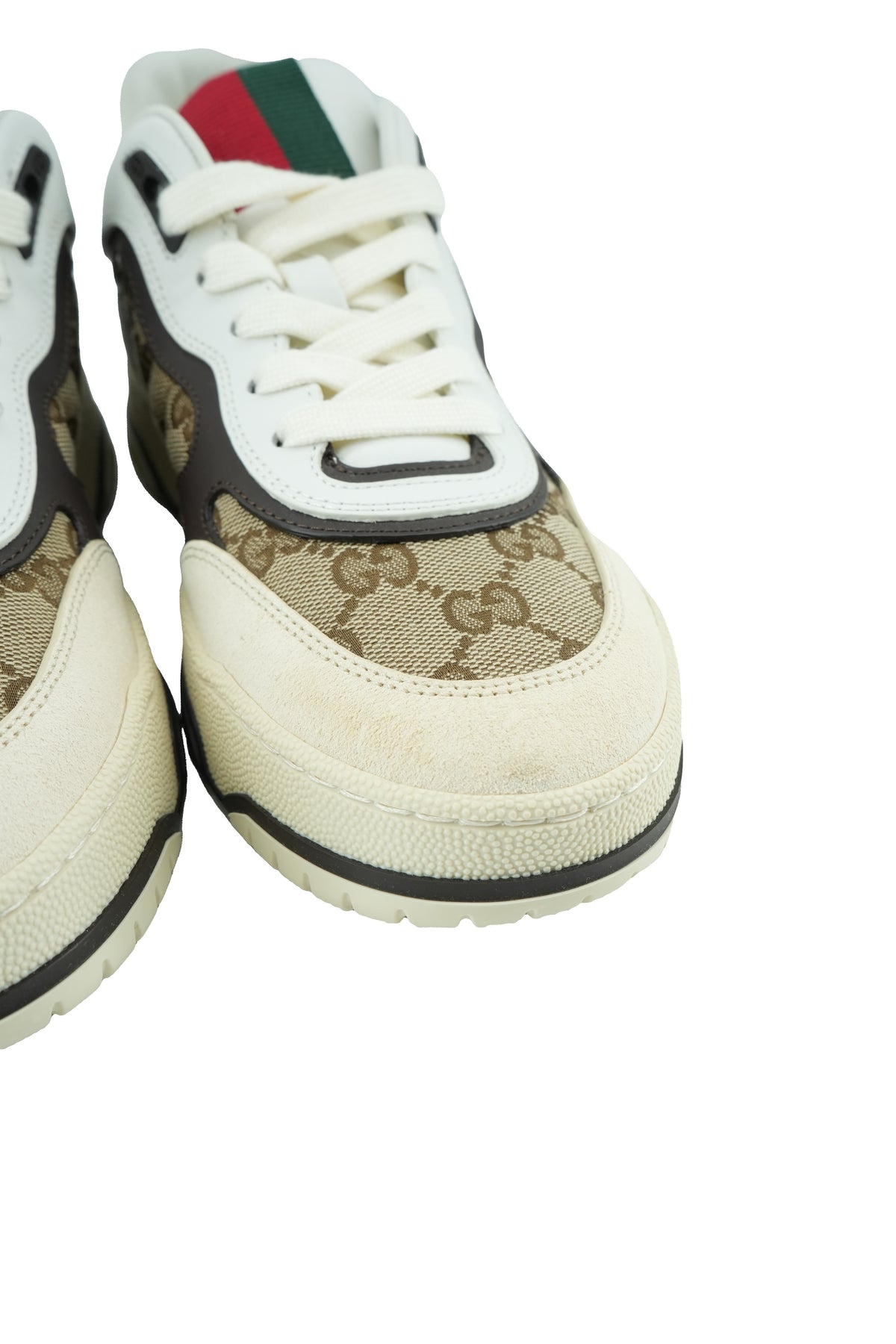 Gucci re-web leather sneakers size 38.5 NEW