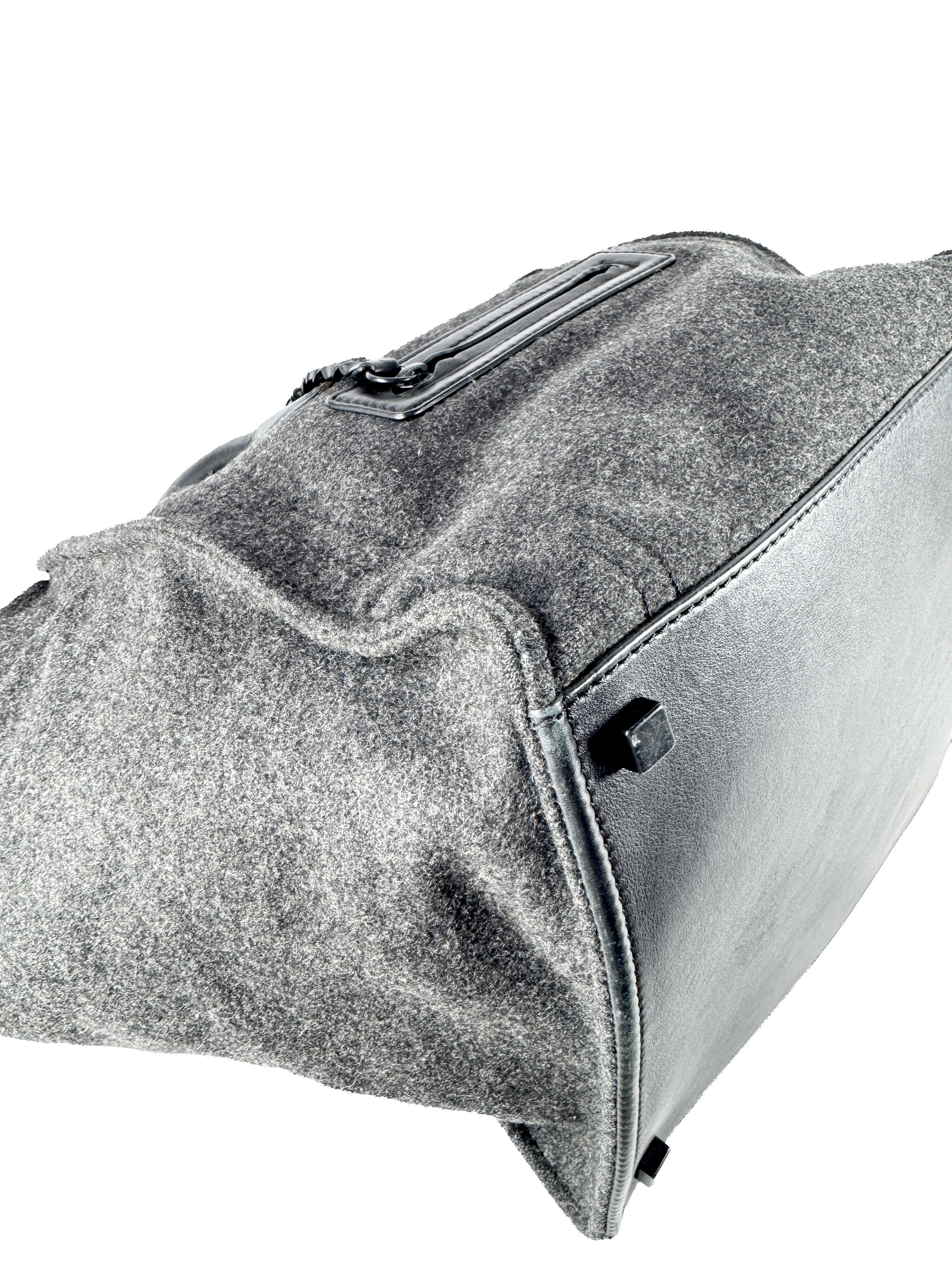 Celine gray wool Phantom tote FPA0162