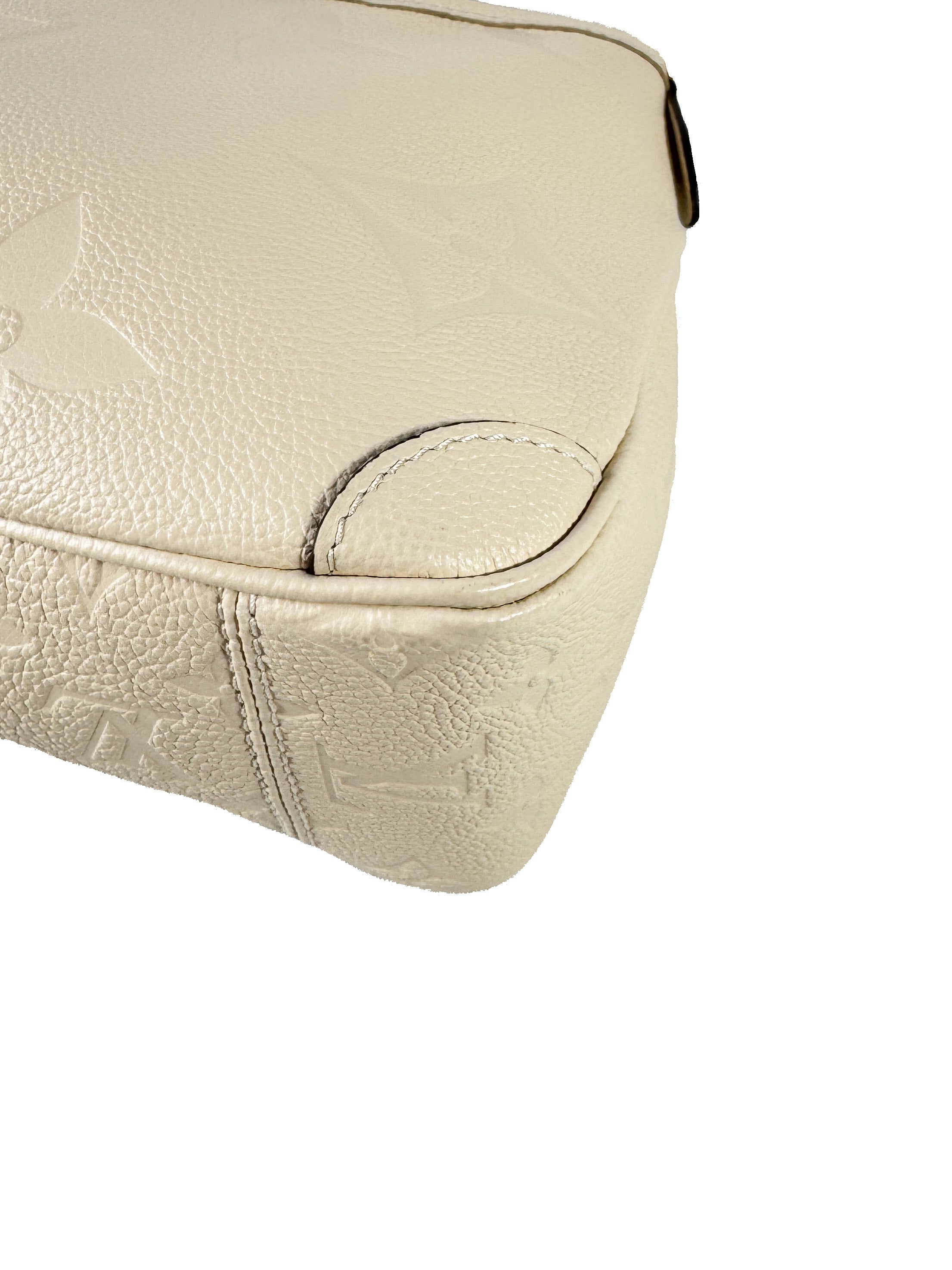Louis Vuitton cream empreinte leather Giant monogram Trianon PM (NFC)