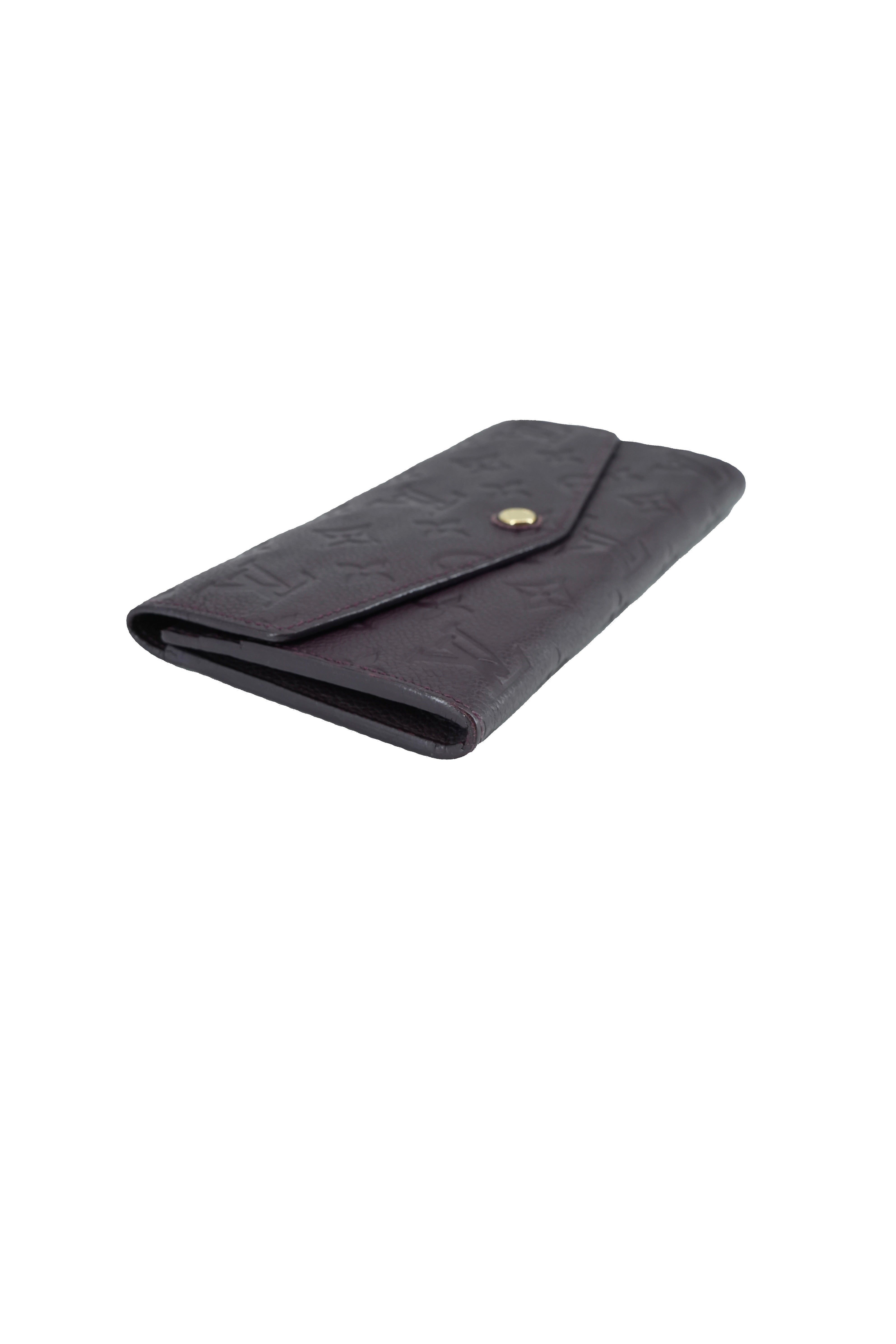 Louis Vuitton monogram Empreinte dark purple Curieuse wallet with insert CA4102