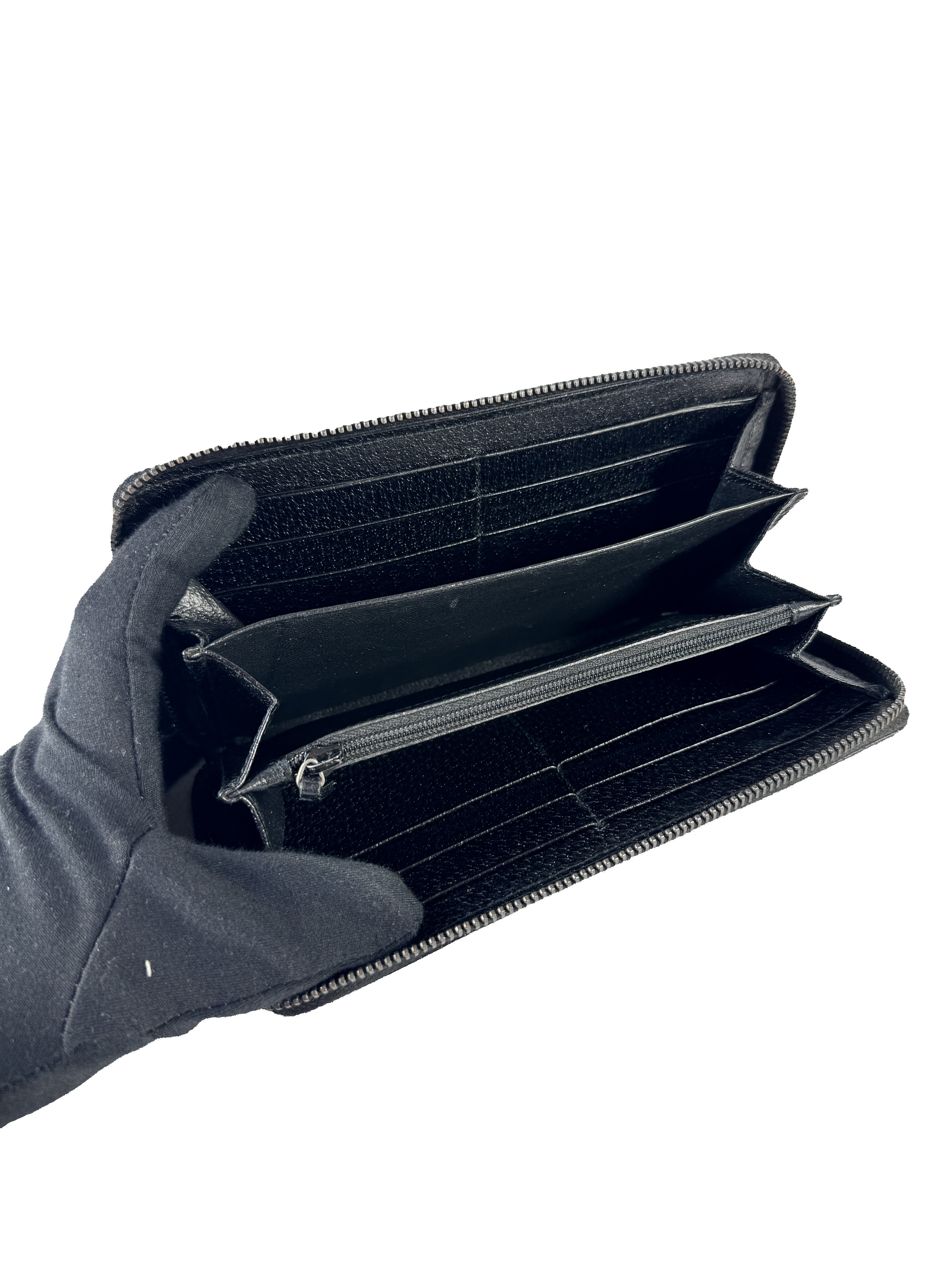 Gucci black signature GG ZA wallet 2731