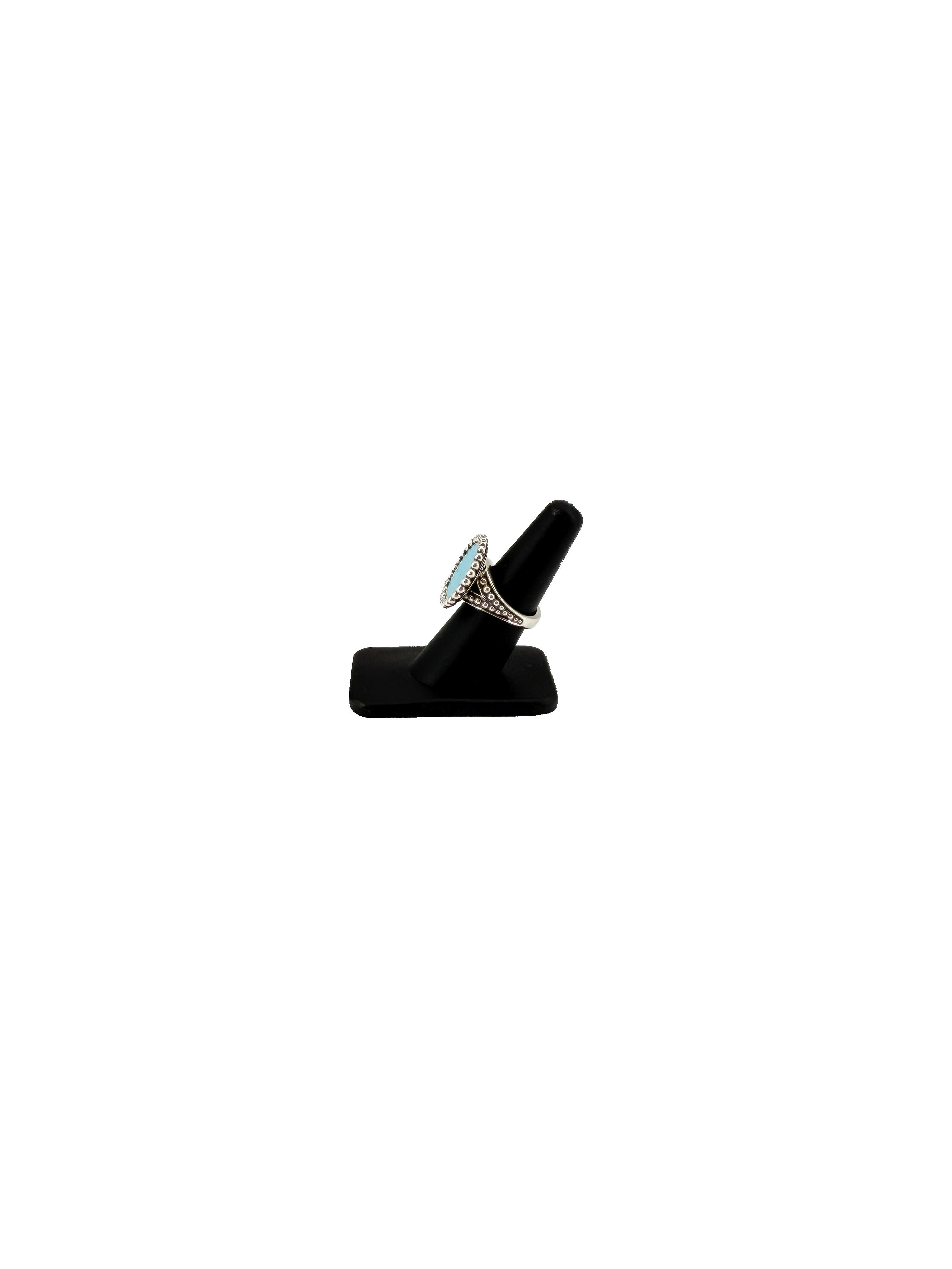 Lagos Maya turquoise circle ring