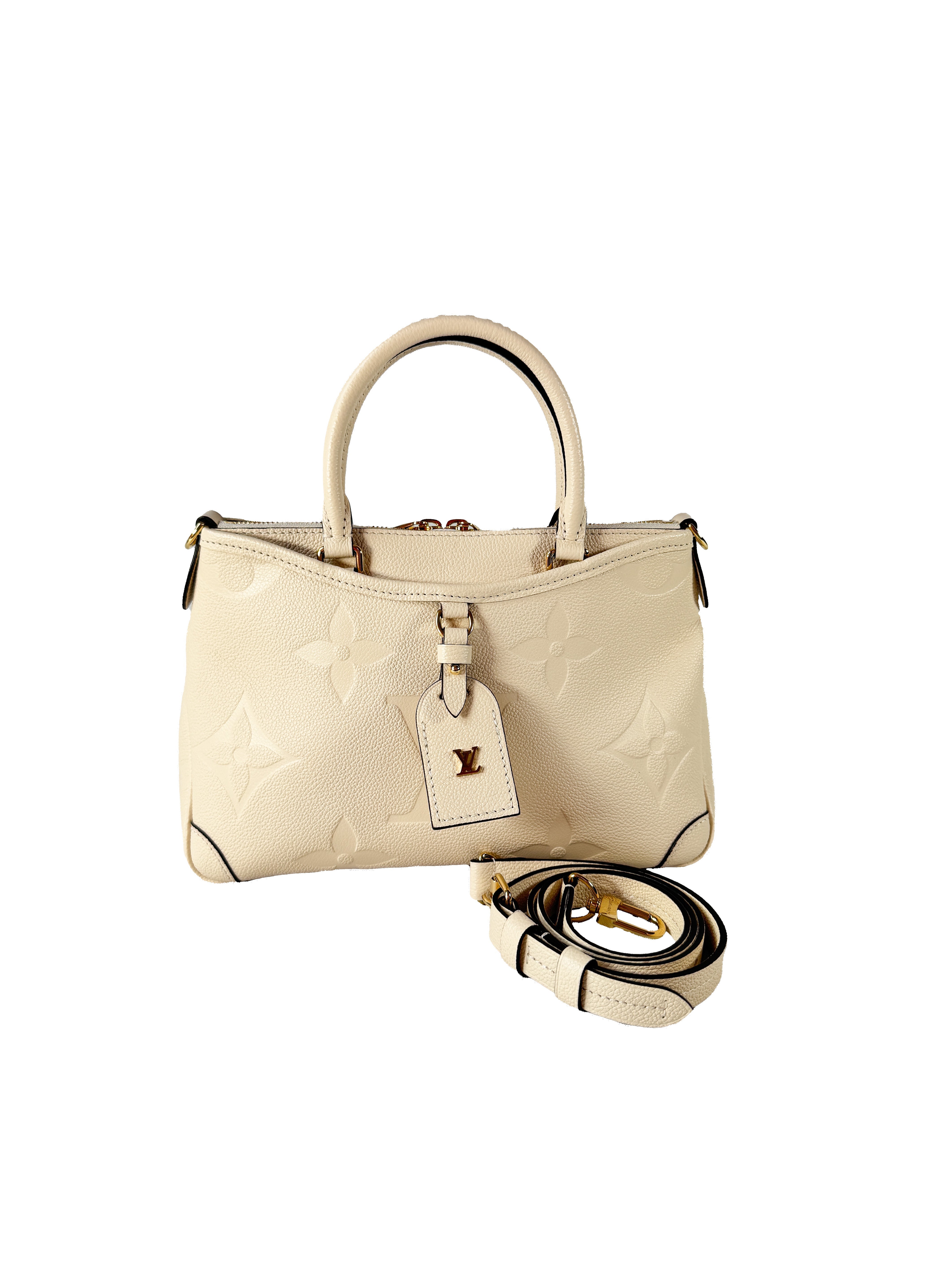 Louis Vuitton cream empreinte leather Giant monogram Trianon PM (NFC)