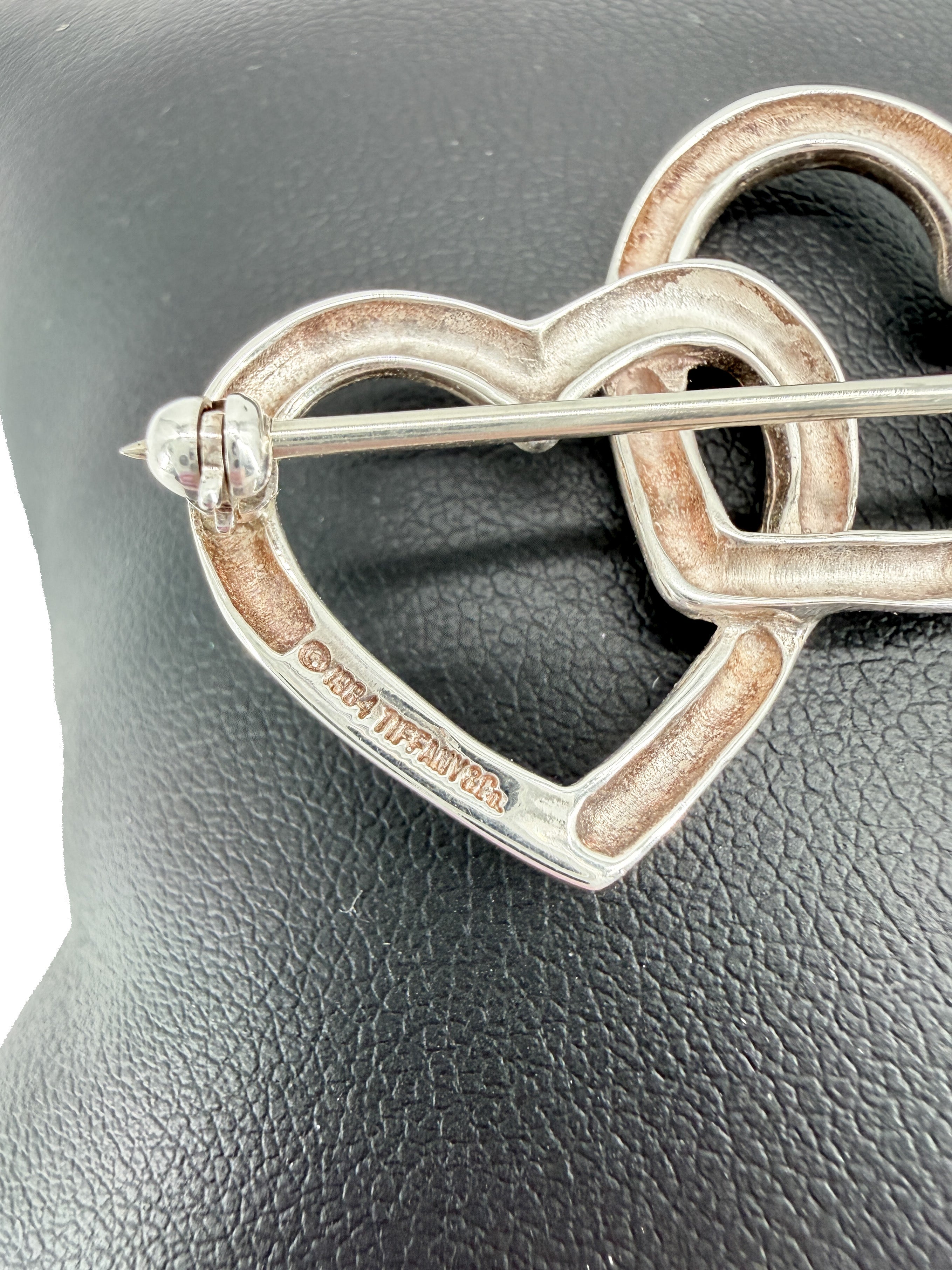 Tiffany & Co Elsa Peretti triple open heart brooch