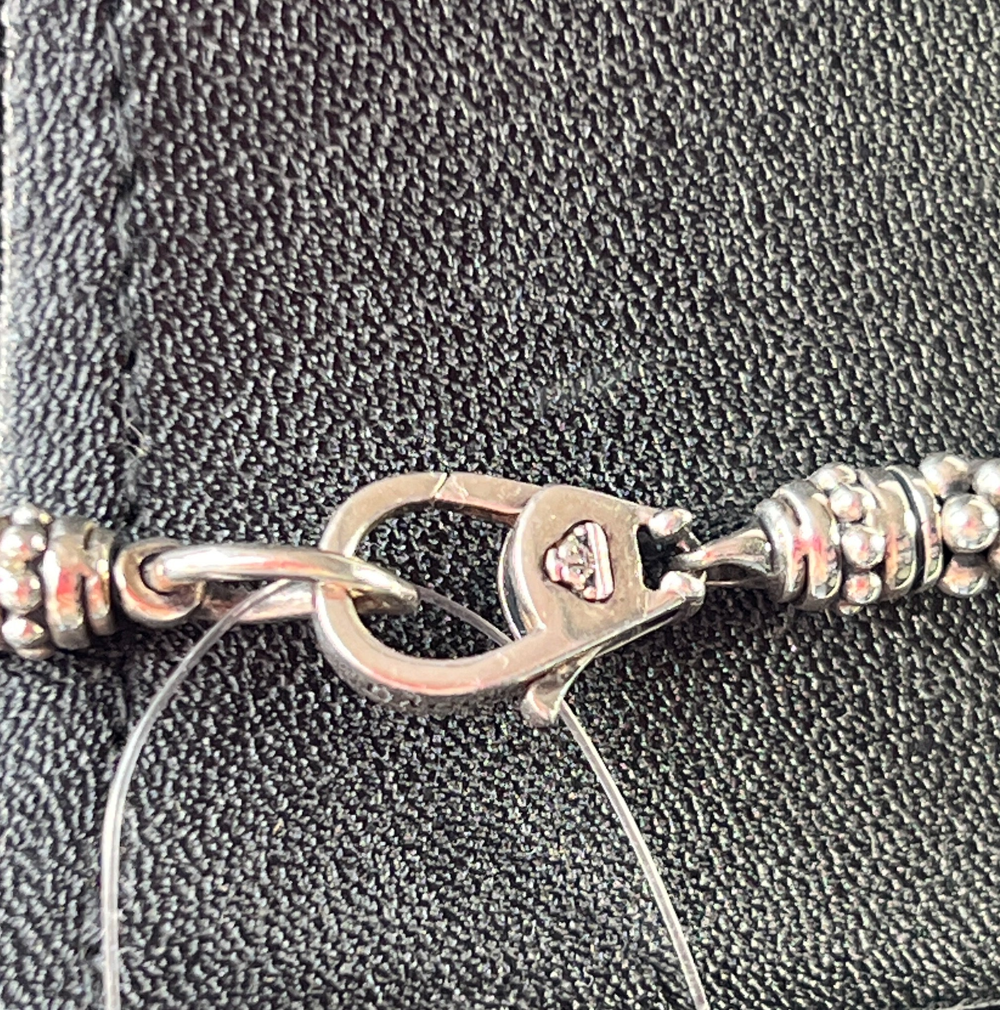 Lagos Ceramic Single Bead Station Caviar Necklace