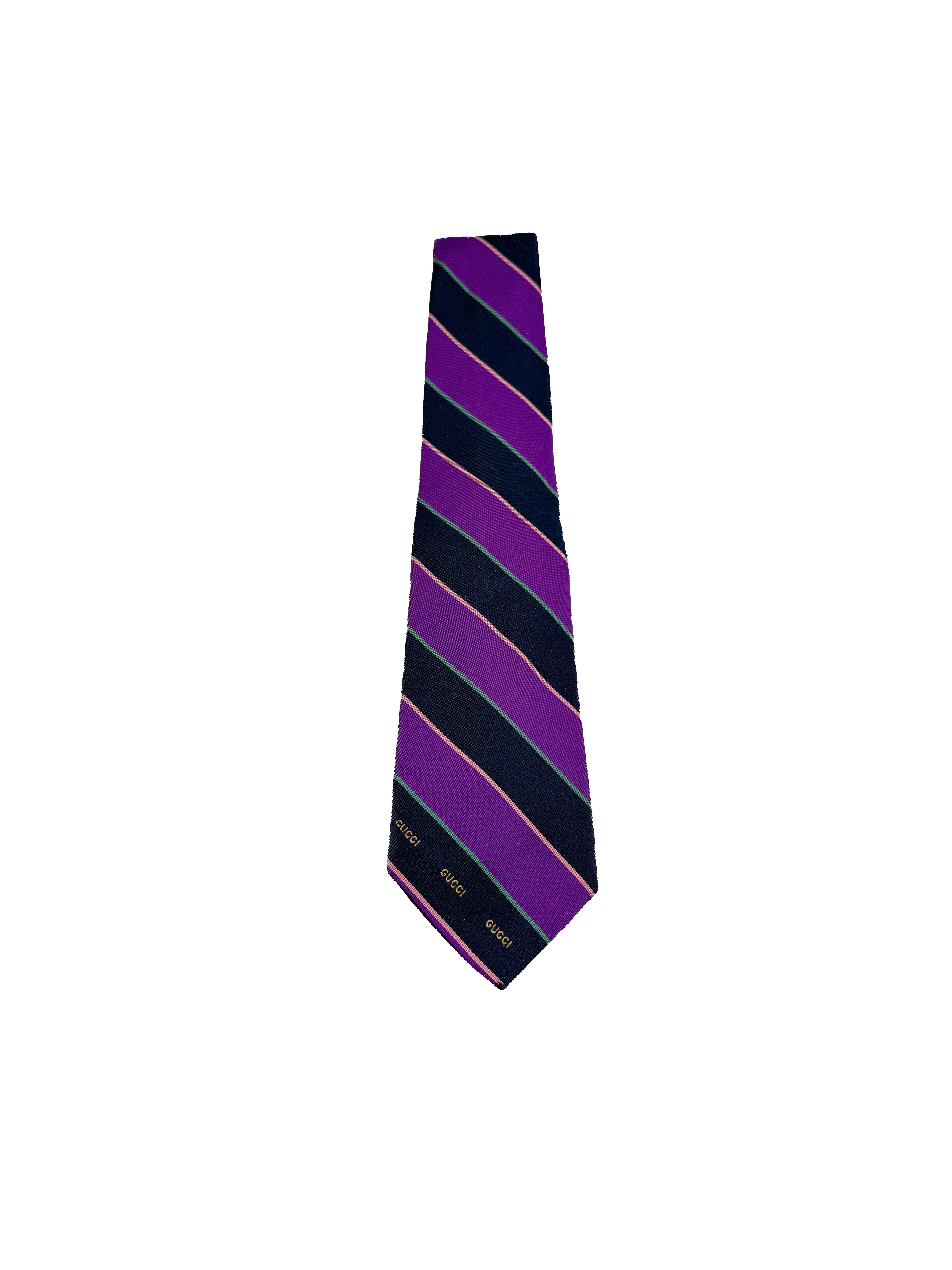 Gucci multicolor vintage silk tie