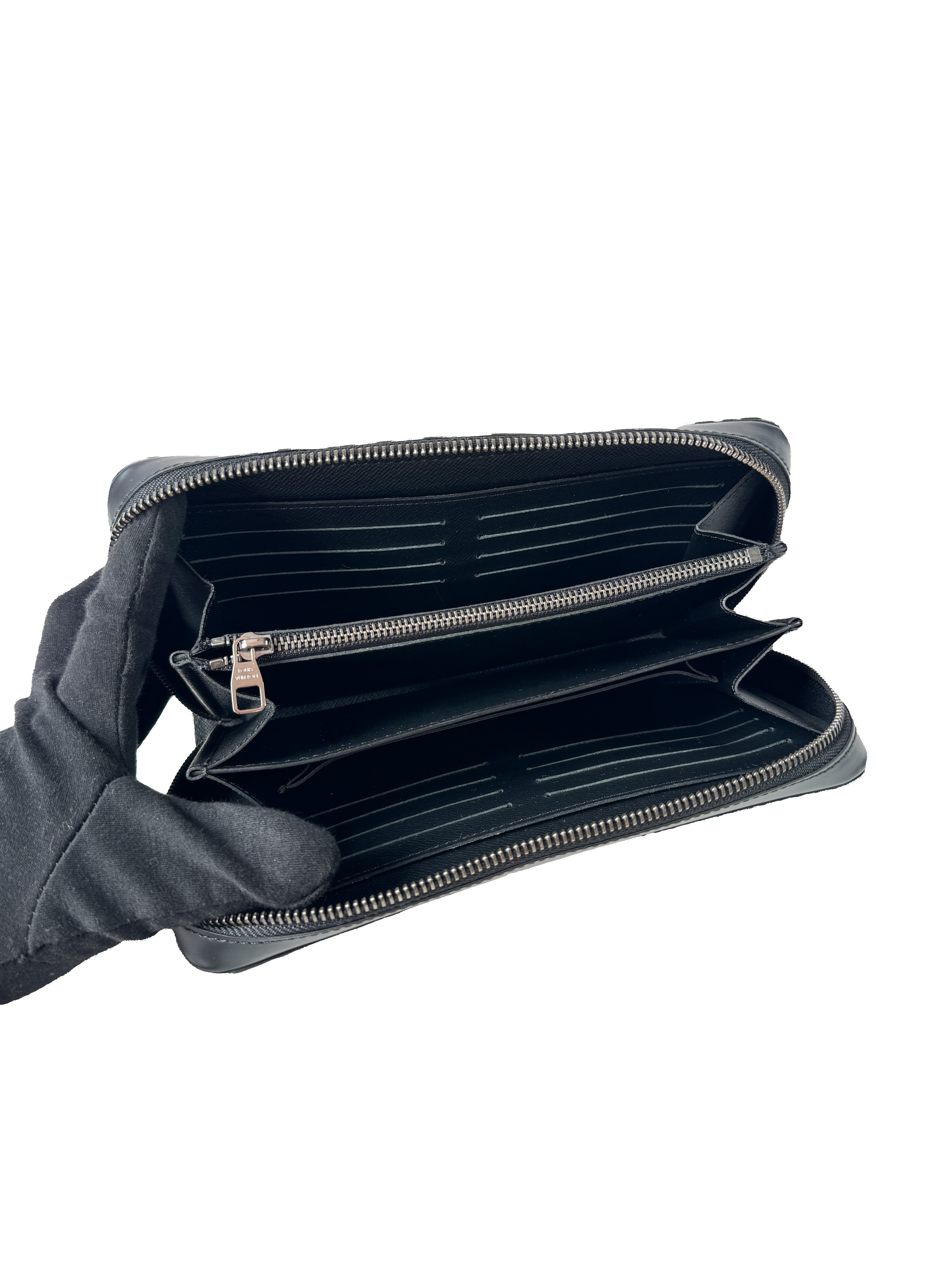 Louis Vuitton monogram eclipse xl zippy travel wallet CA4103