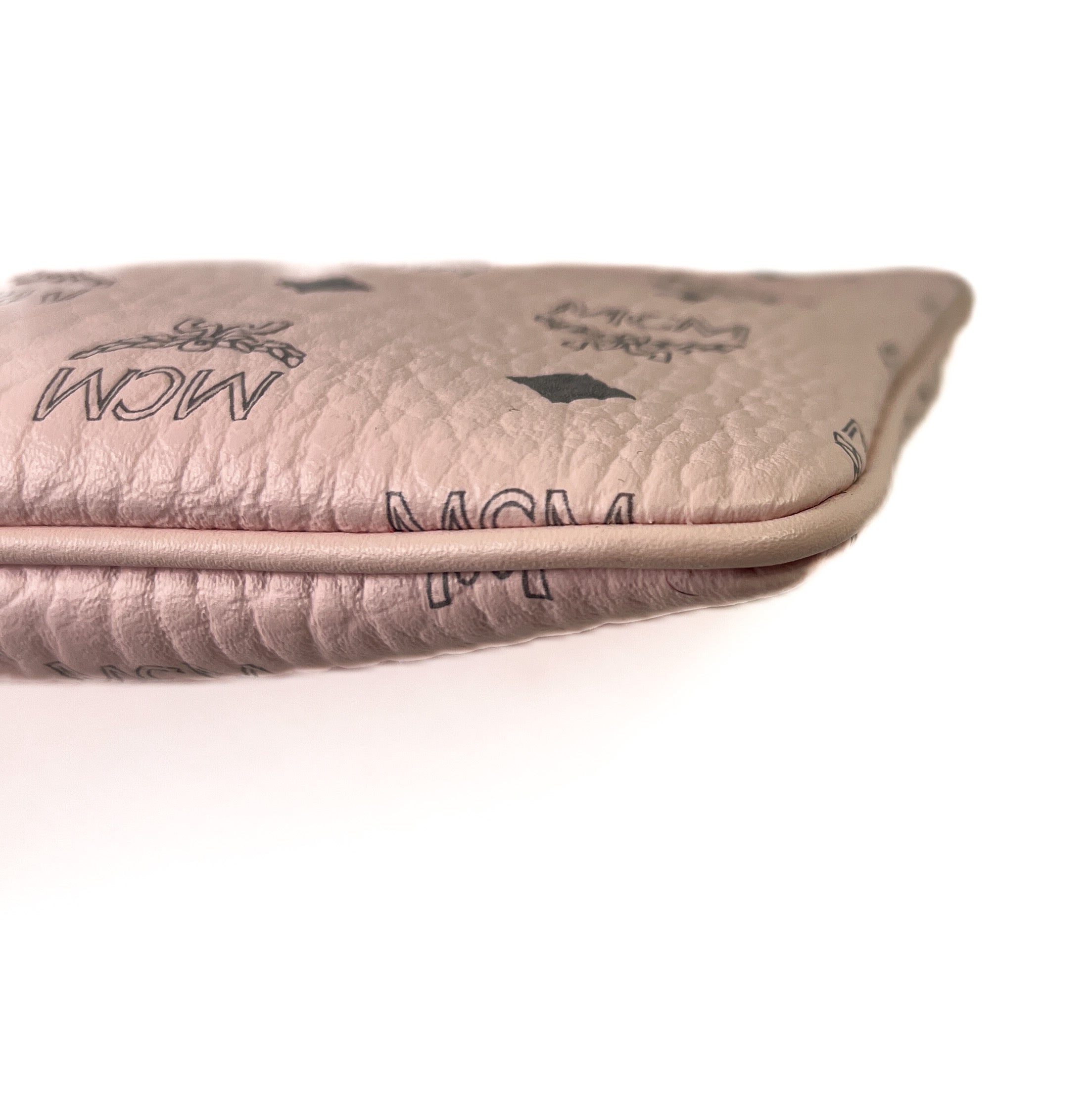 MCM pink visetos slim pouch crossbody