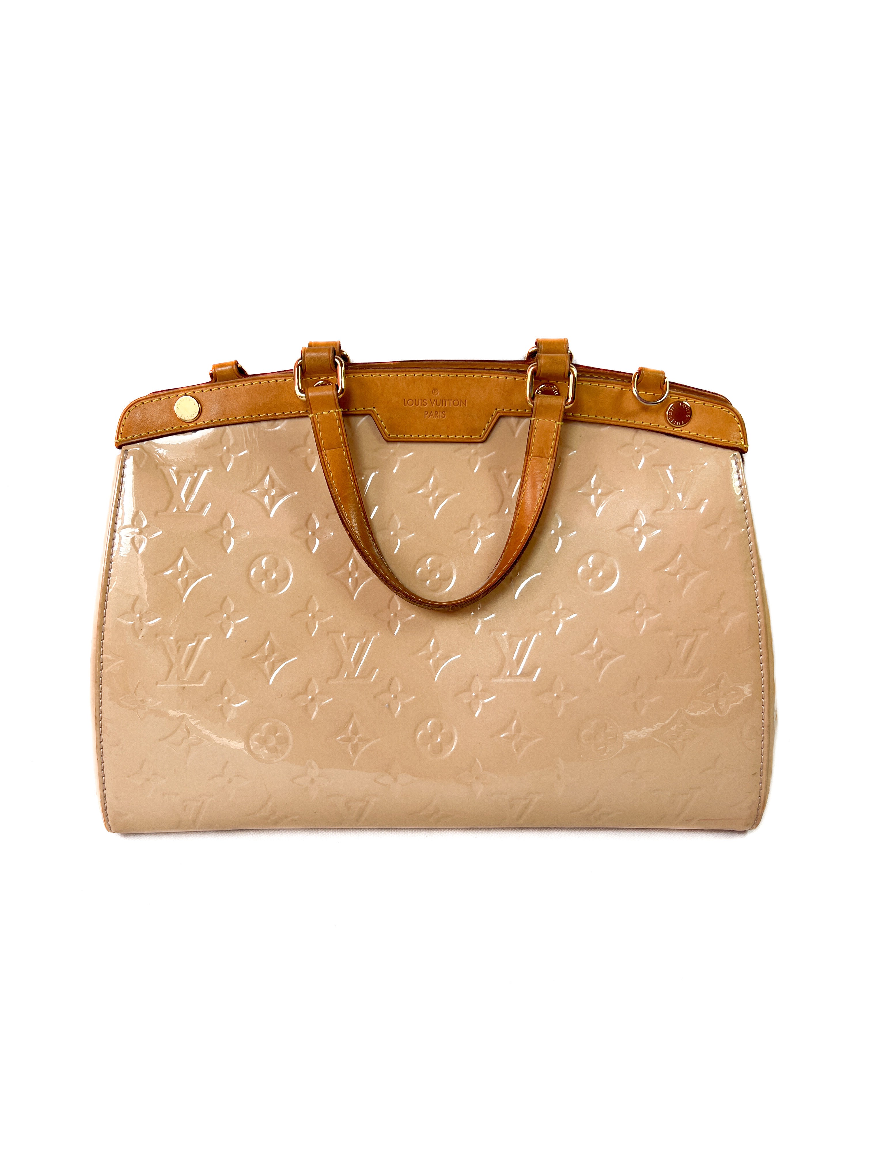 Louis Vuitton monogram vernis beige Brea GM