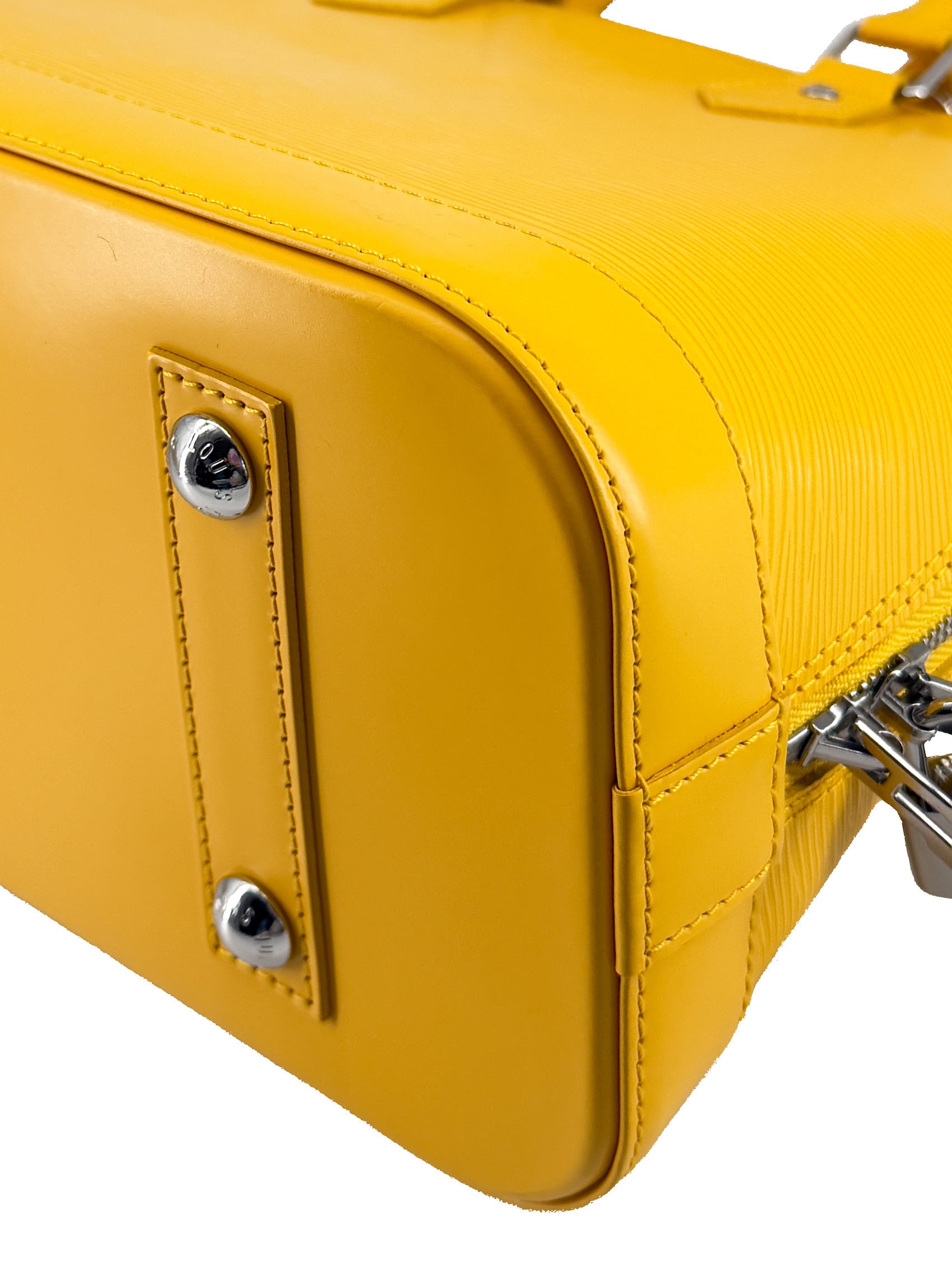 Louis Vuitton epi leather Citron yellow Alma PM