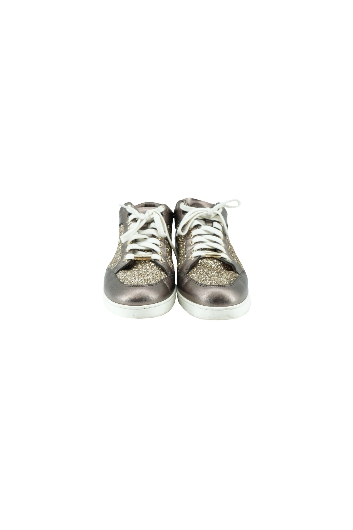 Jimmy Choo metallic glitter Miami sneakers size 38.5