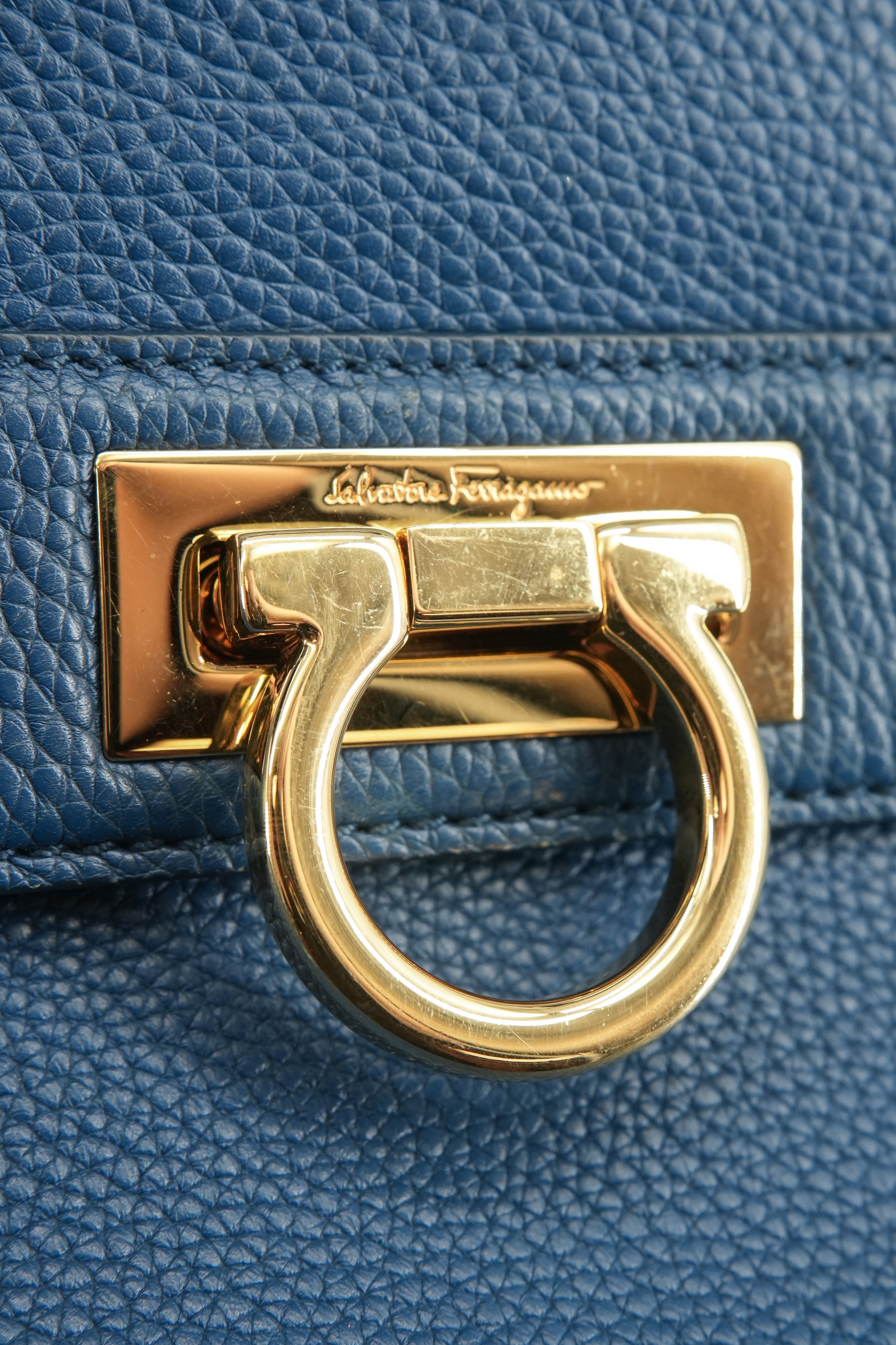 Salvatore Ferragamo blue small Sofia satchel BW-21 F606