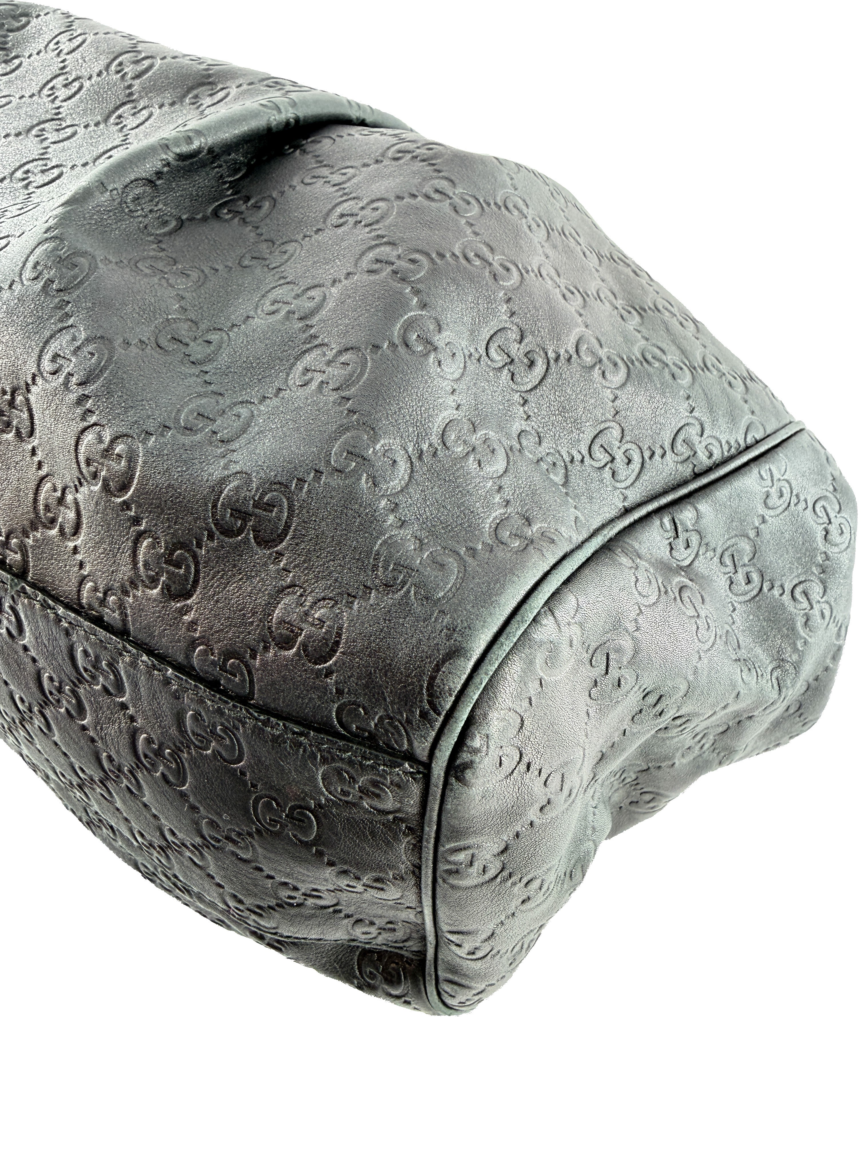 Gucci black leather Sukey 211943 002058