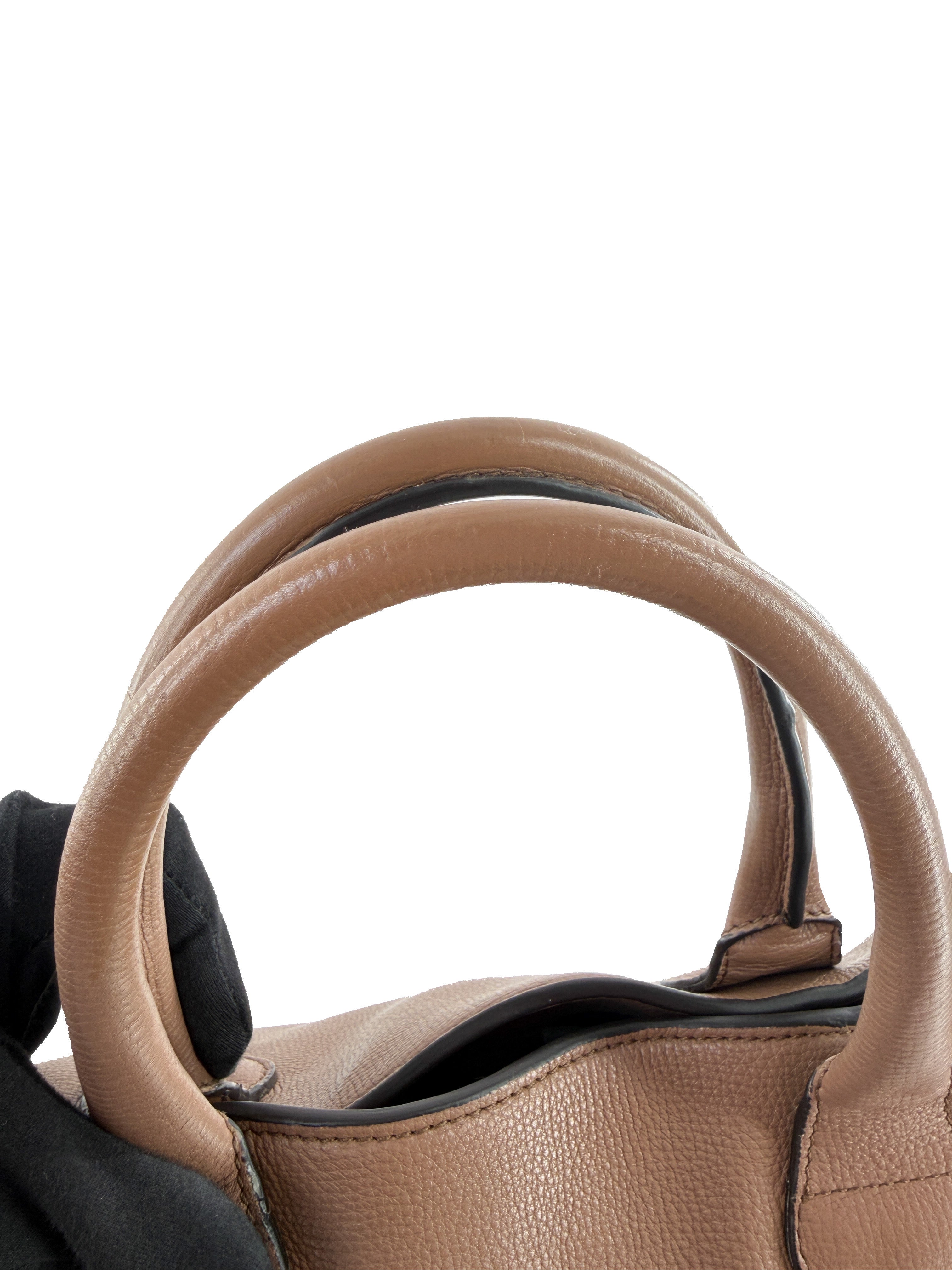 Burberry brown leather medium Banner check tote