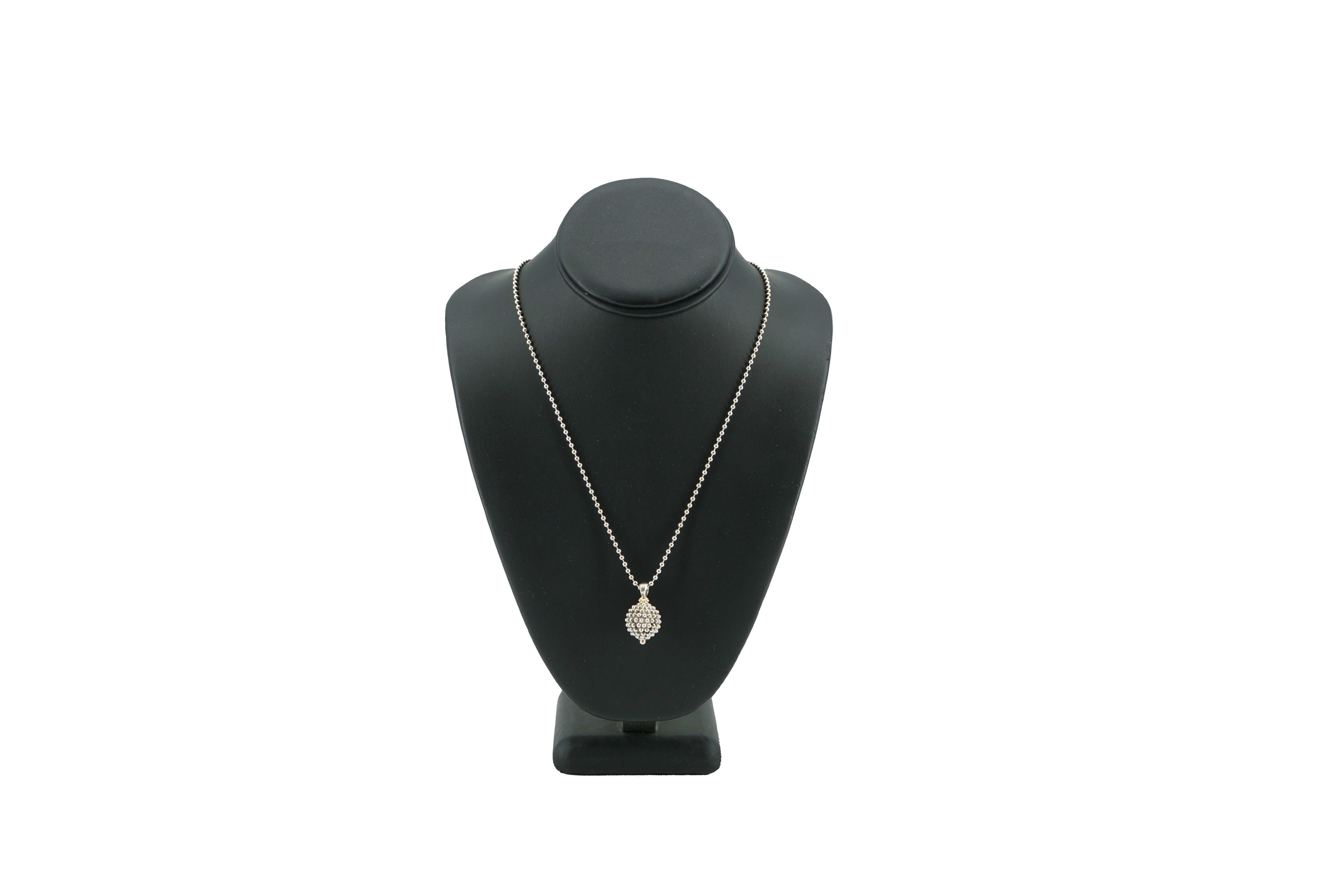 Lagos sterling silver Caviar ball pendant necklace