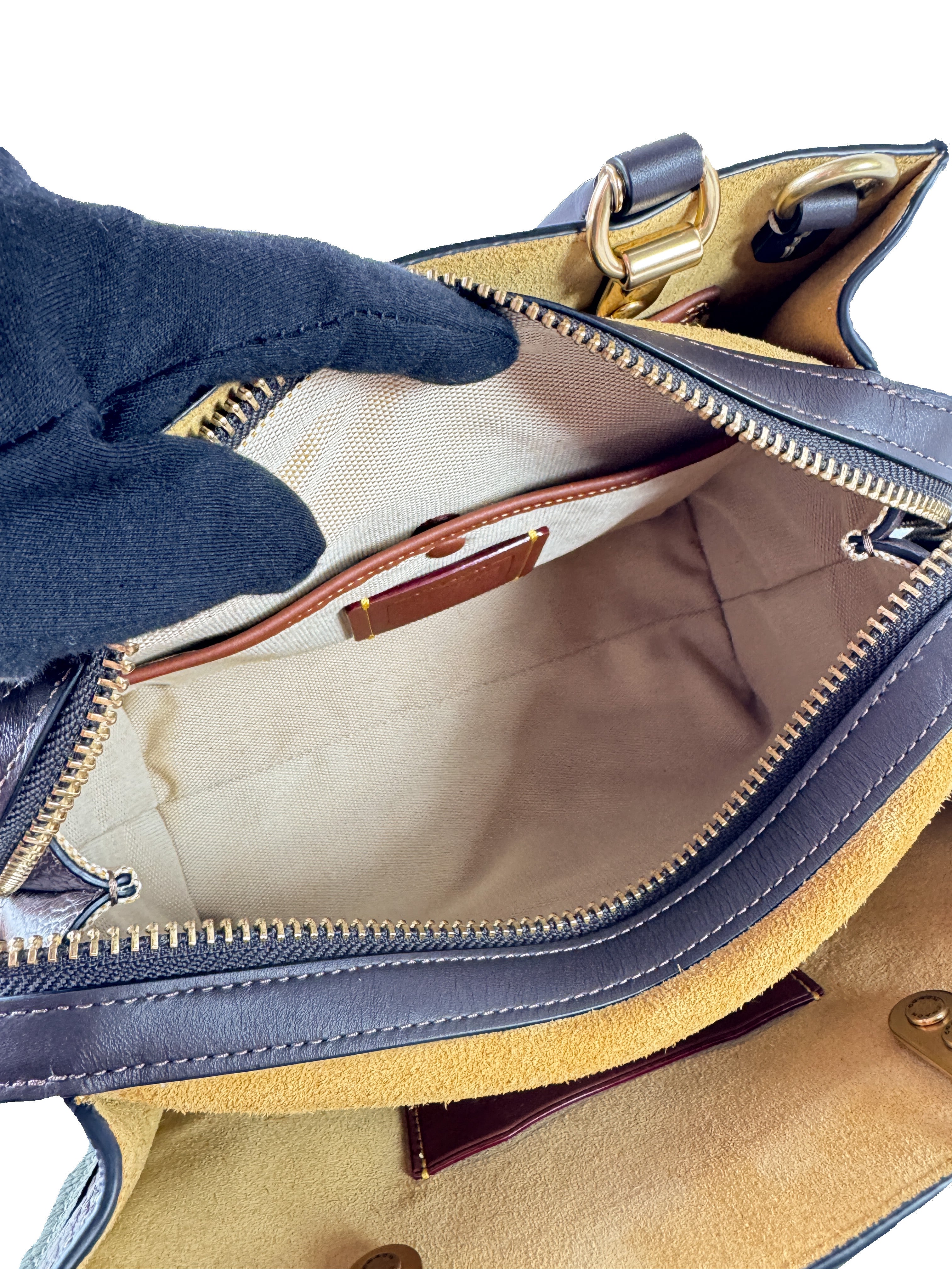 Coach Rogue 25 olive/brown pebbled leather C1764 NWOT