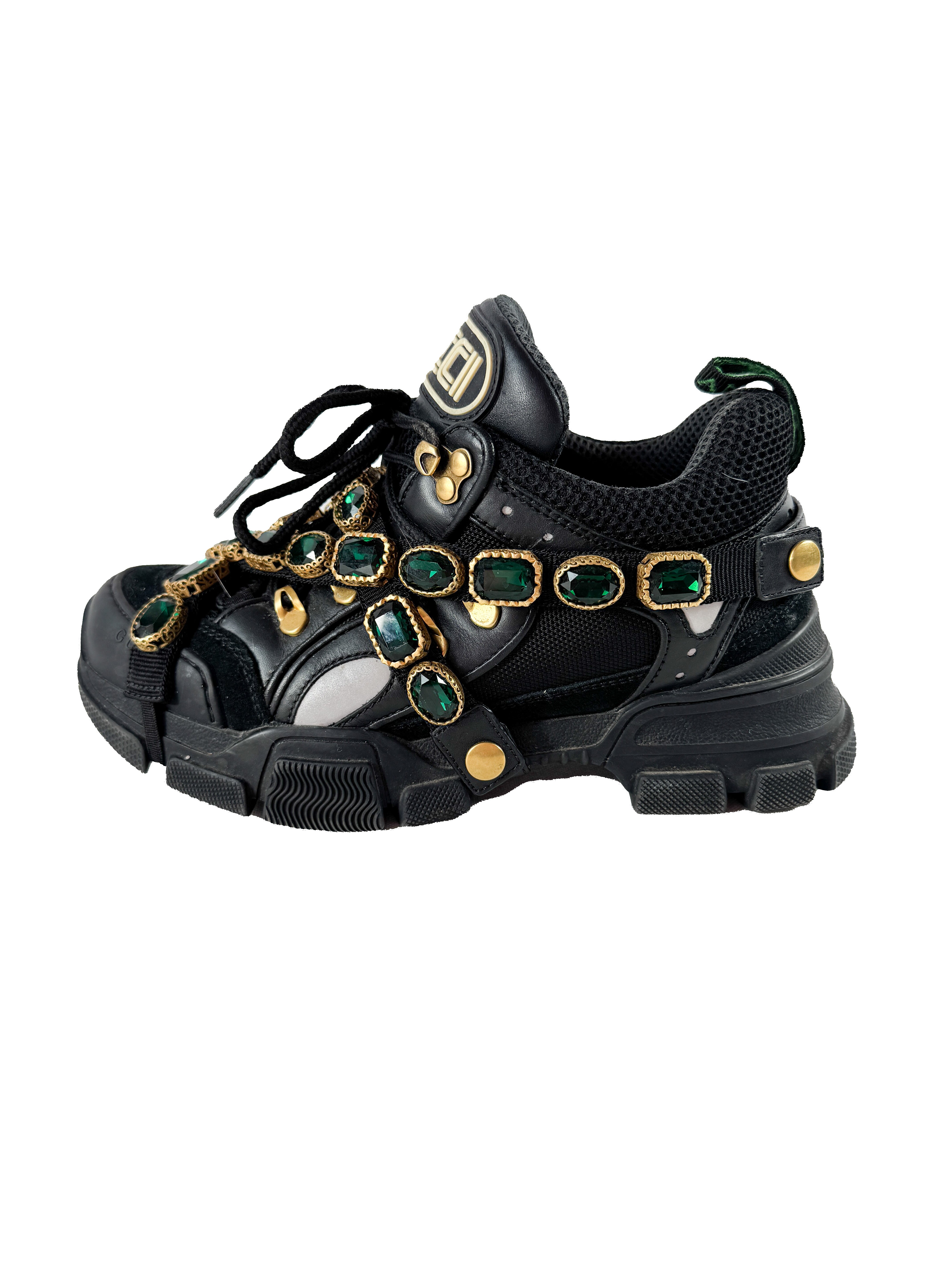 Gucci x Sega mesh suede Flashtrek sneakers size 37.5