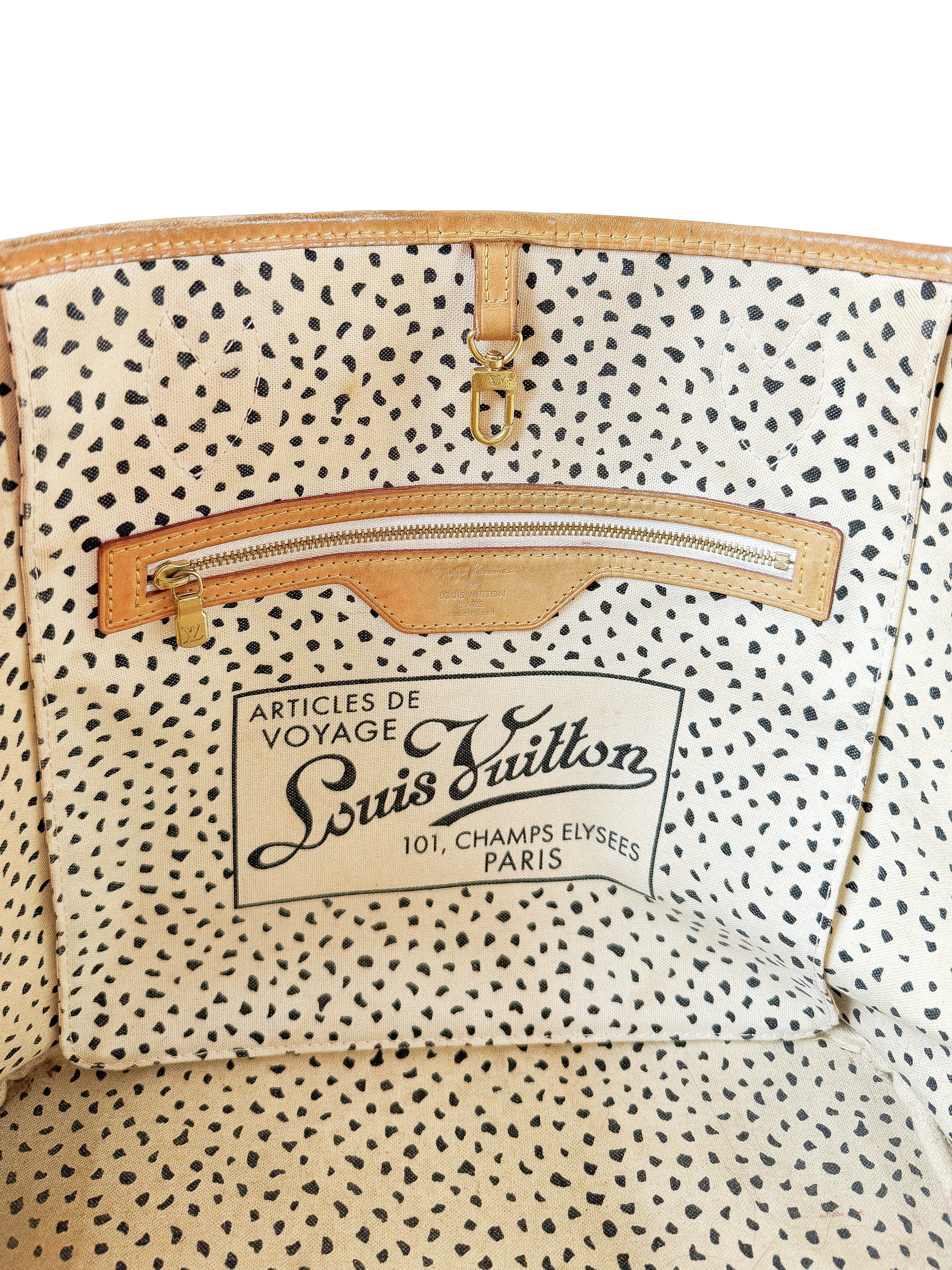 Louis Vuitton Neverfull Tote Limited Edition Kusama Waves Monogram Canvas MM GI4142