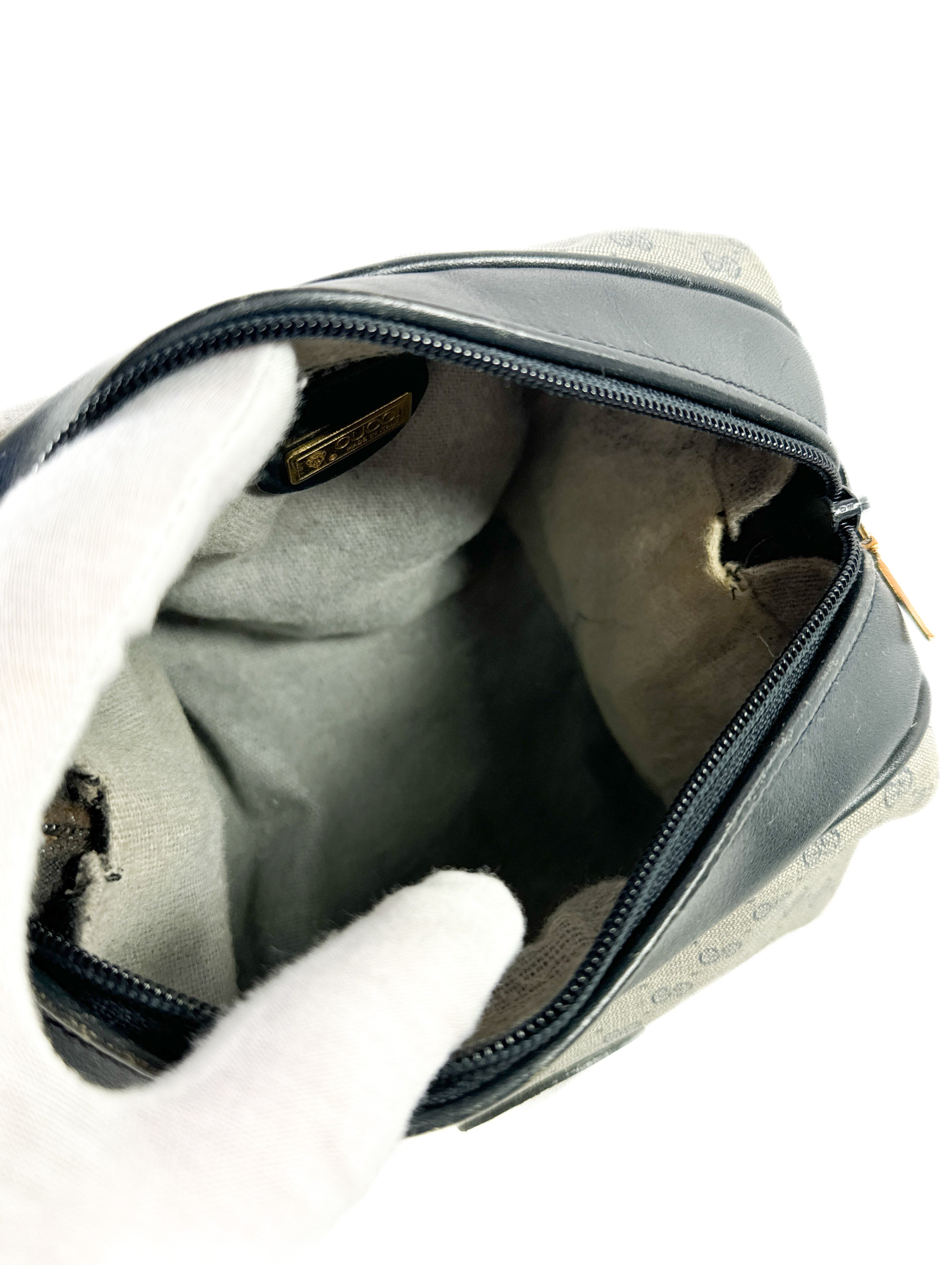 Gucci micro GG navy gray vintage crossbody 007-115-5770