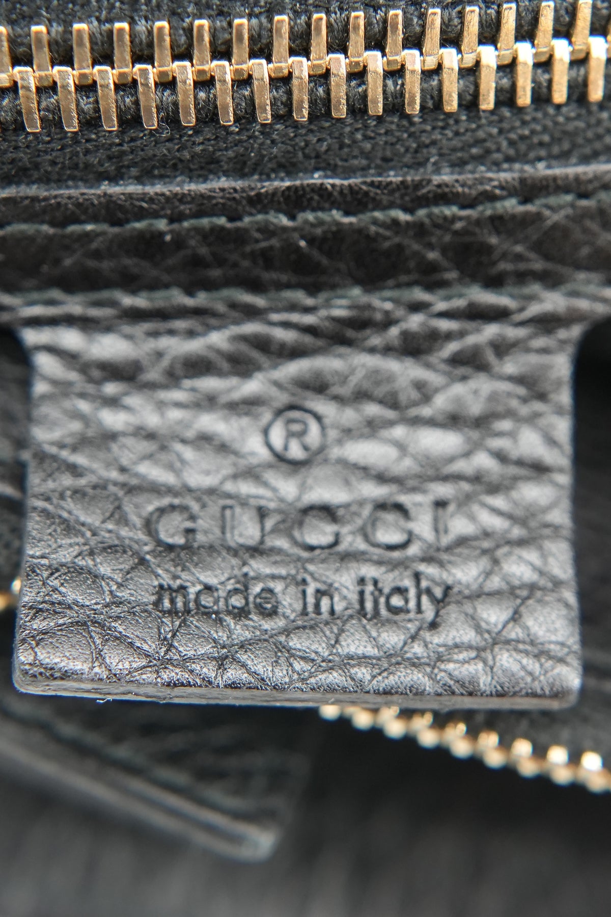 Gucci black Bamboo shopper tote 001998