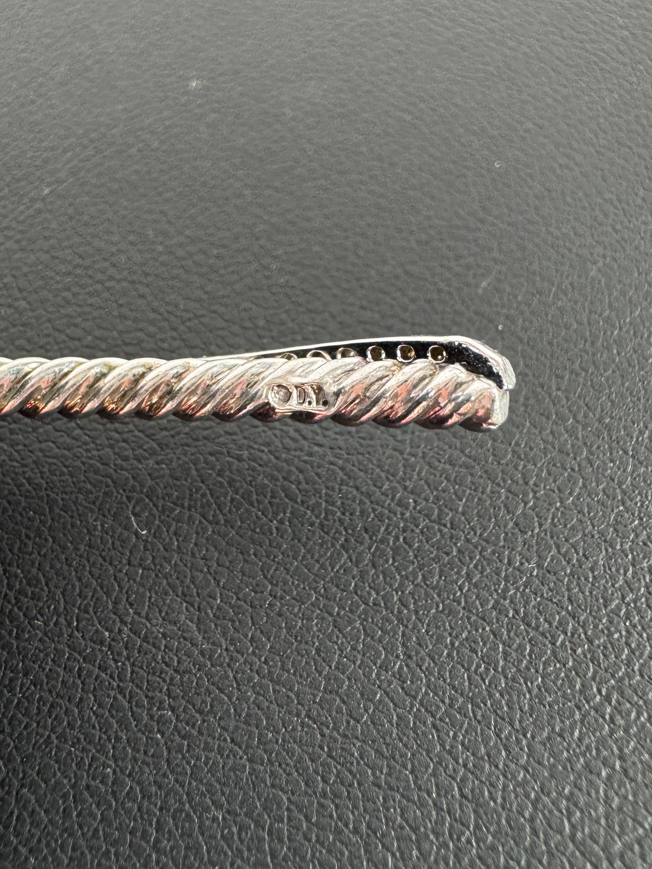 David Yurman sterling silver & diamonds drop earrings