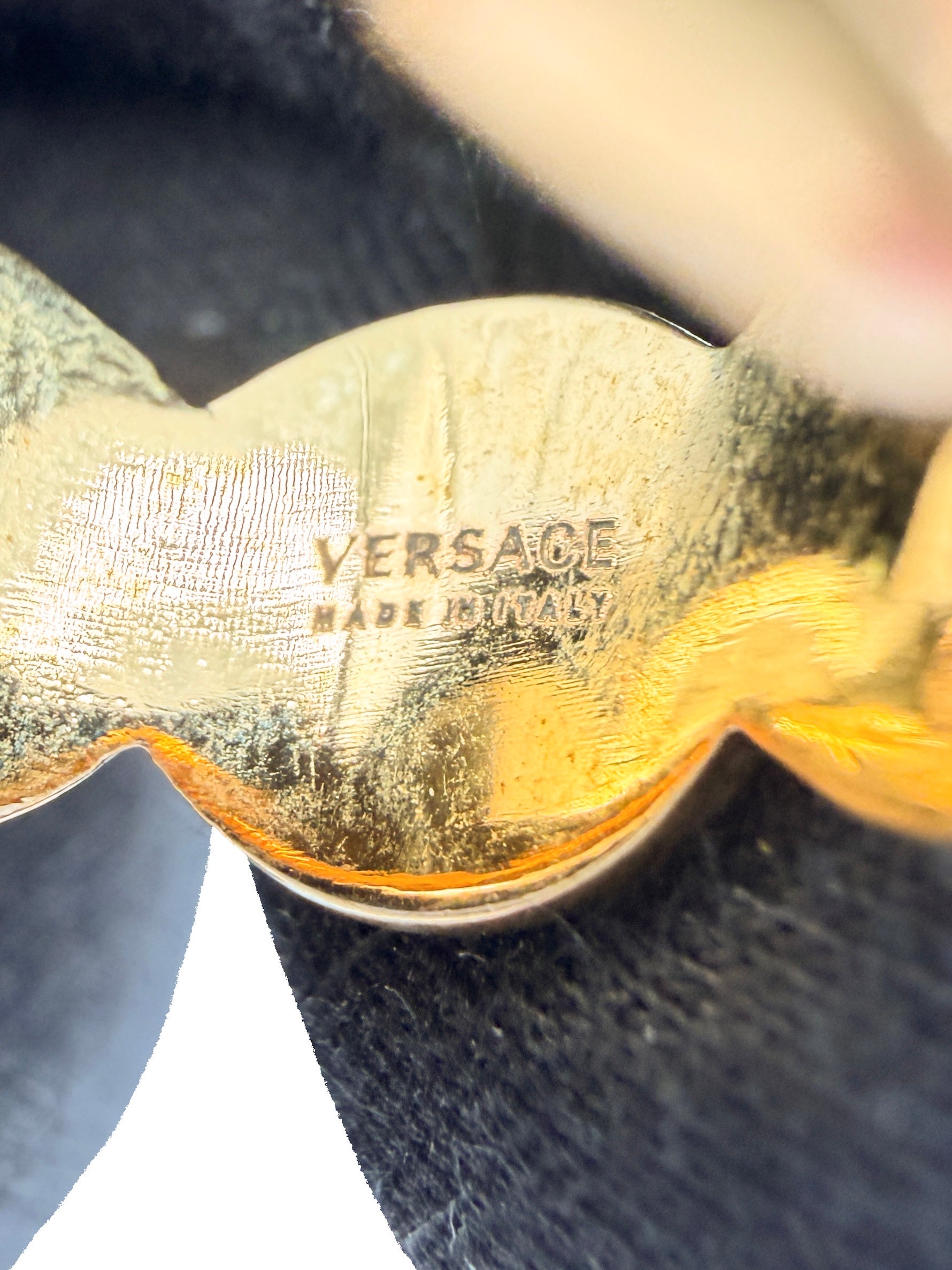 Versace gold tone Tribute Medusa ring