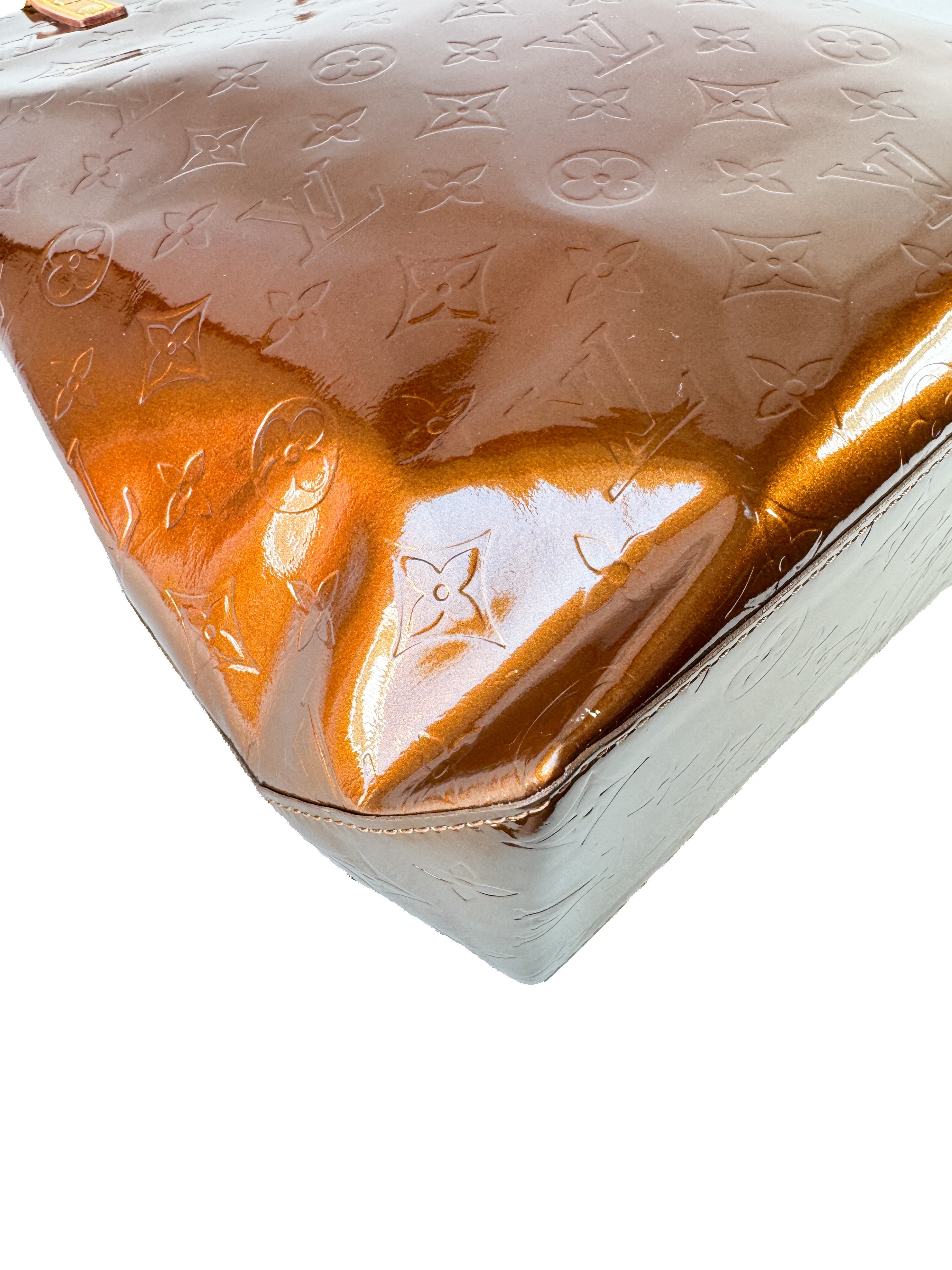 Louis Vuitton bronze vernis Reade MM tote