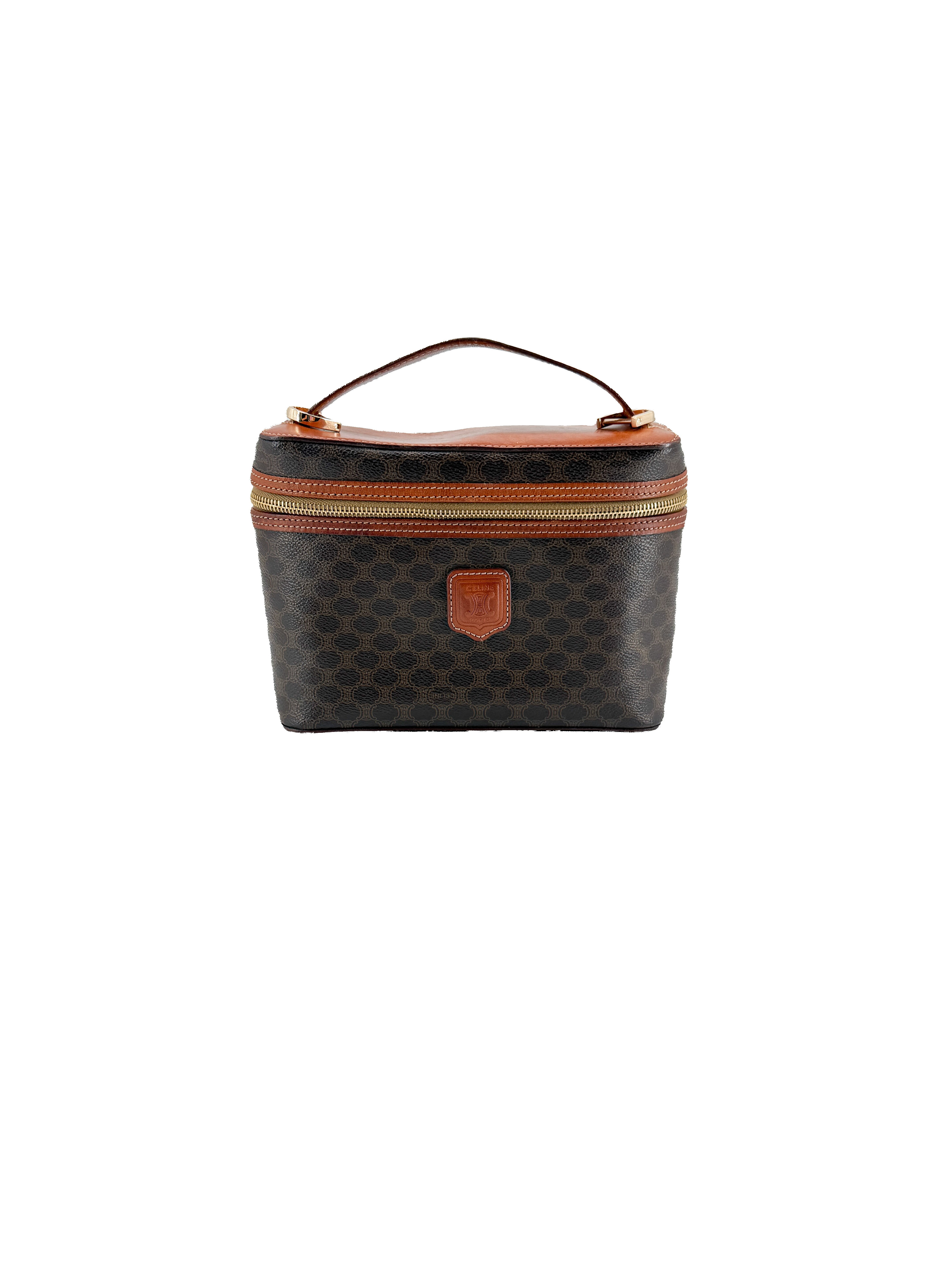 Celine brown Macadam vintage vanity bag MC97