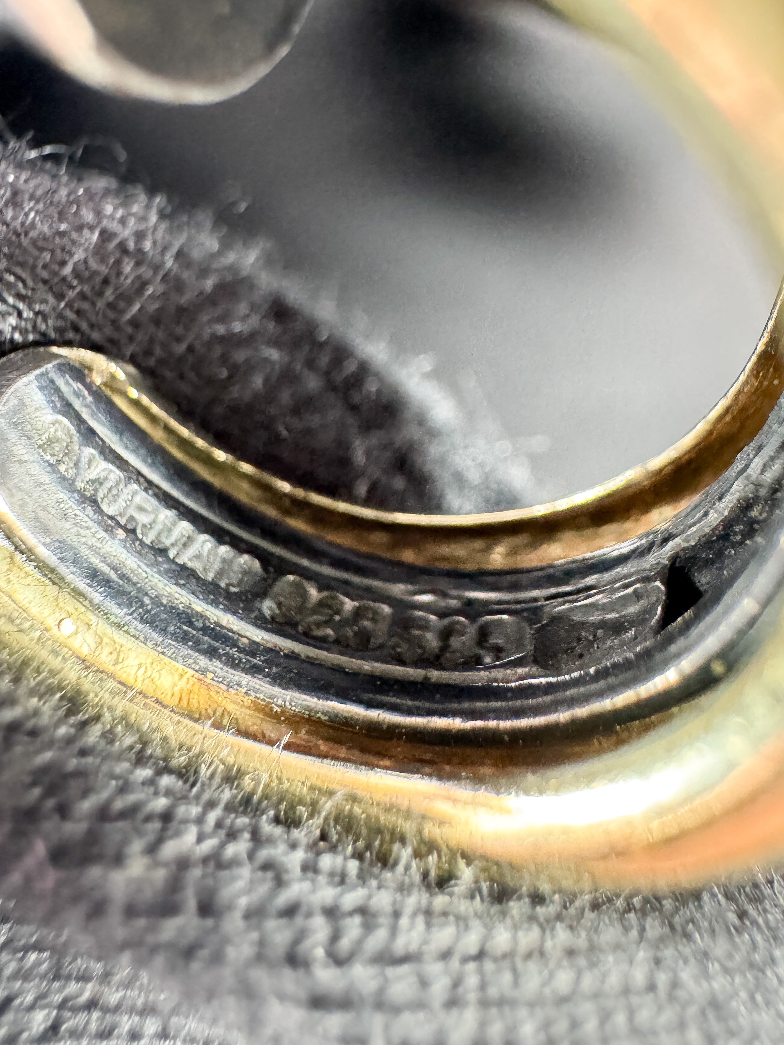 David Yurman sterling silver 14k gold sculpted cable huggie earrings