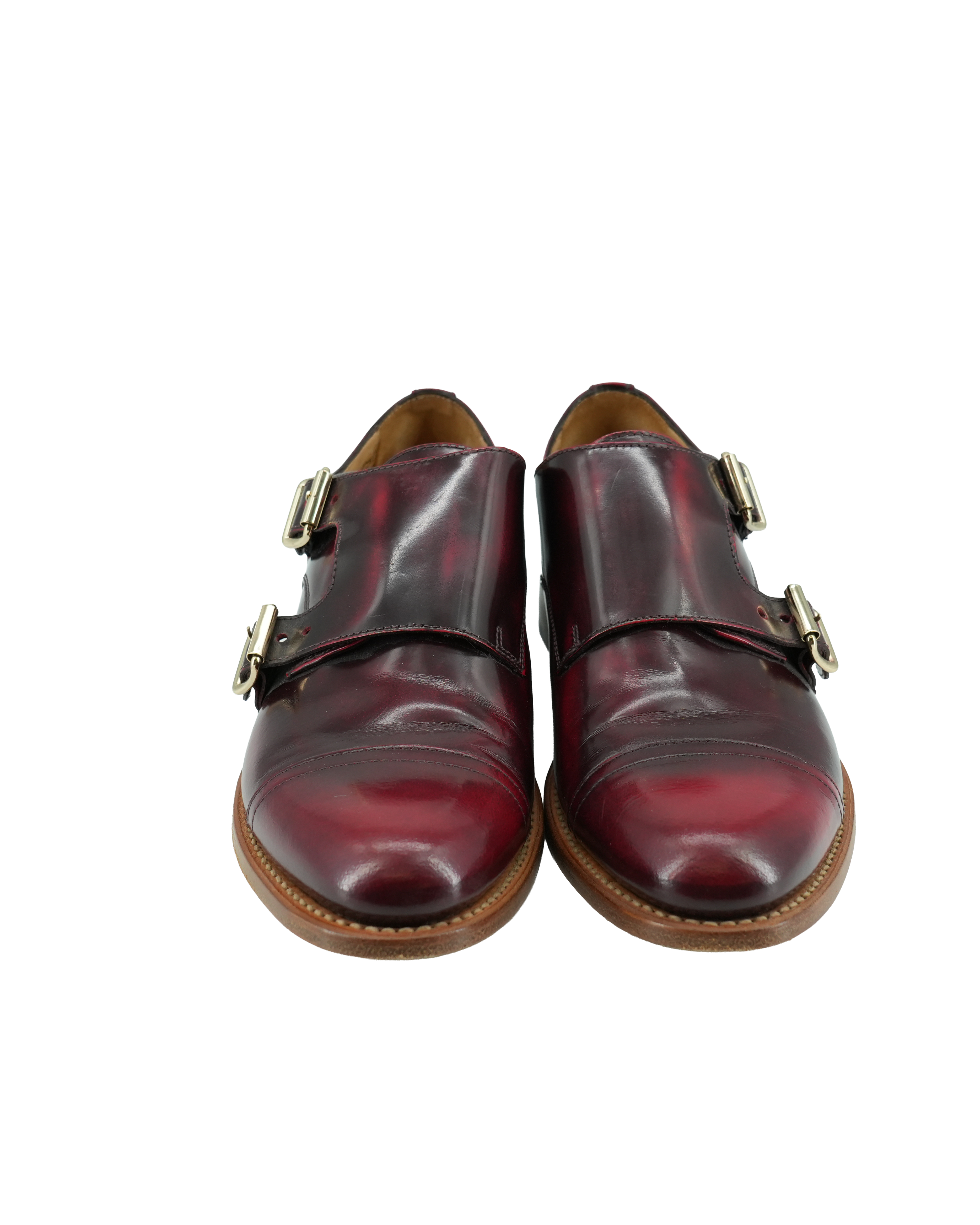 The Office of Angela Scott scarlet leather Mr. Colin oxfords size 38.5 (8.5)