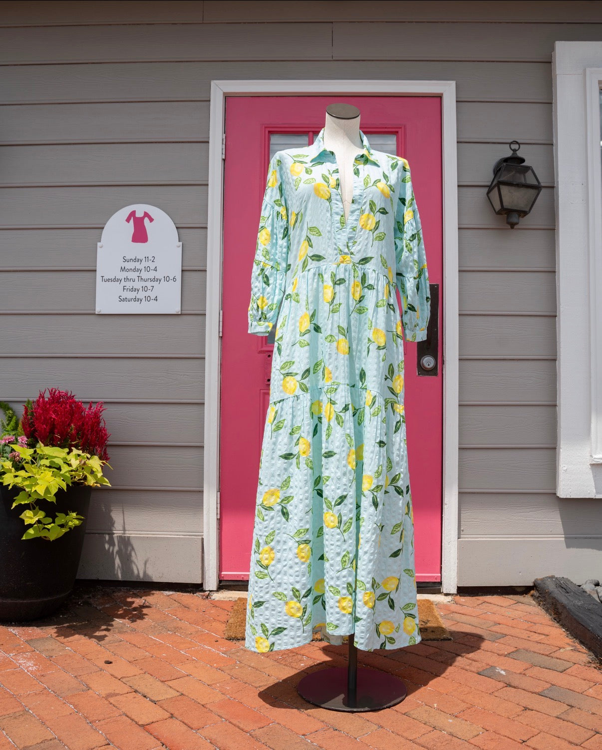 Anthropologie blue lemon dress size L NWT